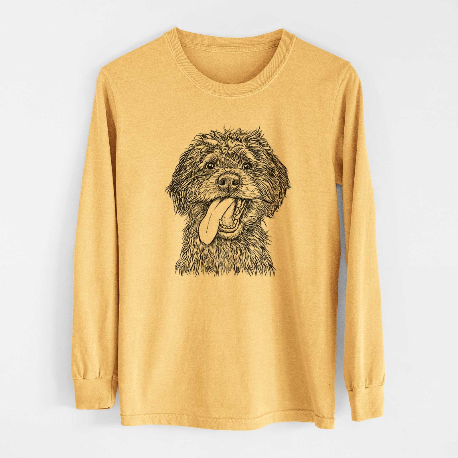 Bare Winnie the Mini Aussiedoodle - Heavyweight 100% Cotton Long Sleeve