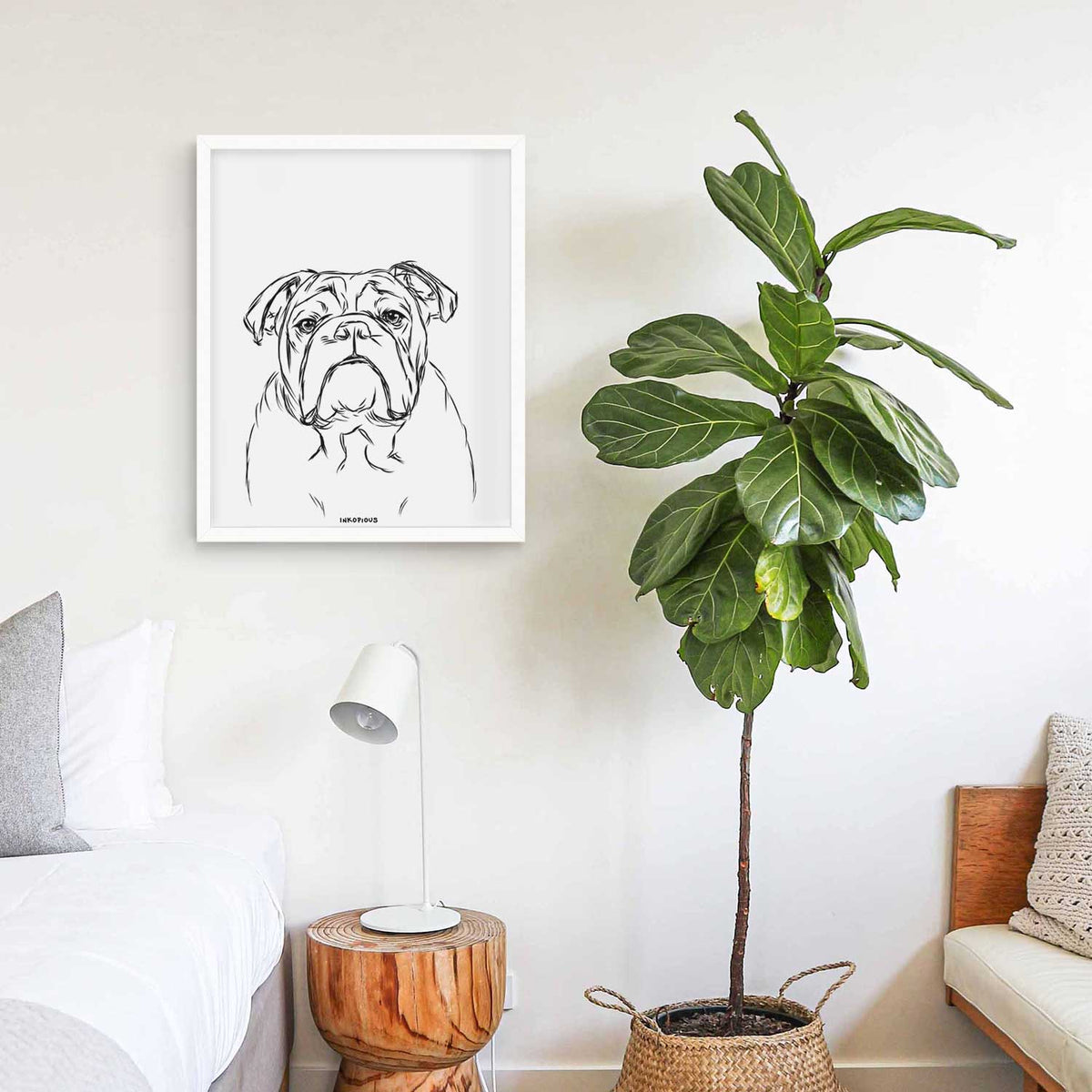 Winston the English Bulldog Art Print