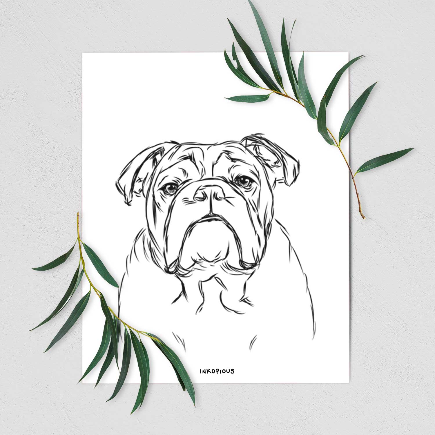 Winston the English Bulldog Art Print