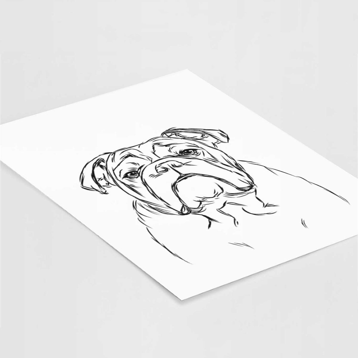 Winston the English Bulldog Art Print