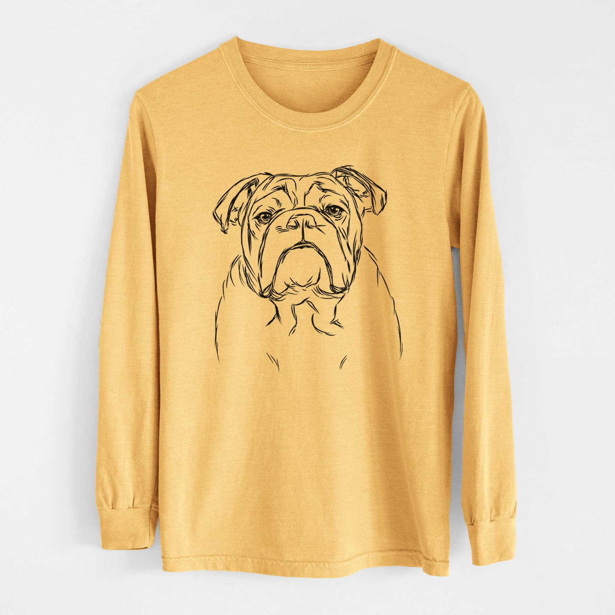 Bare Winston the English Bulldog - Heavyweight 100% Cotton Long Sleeve