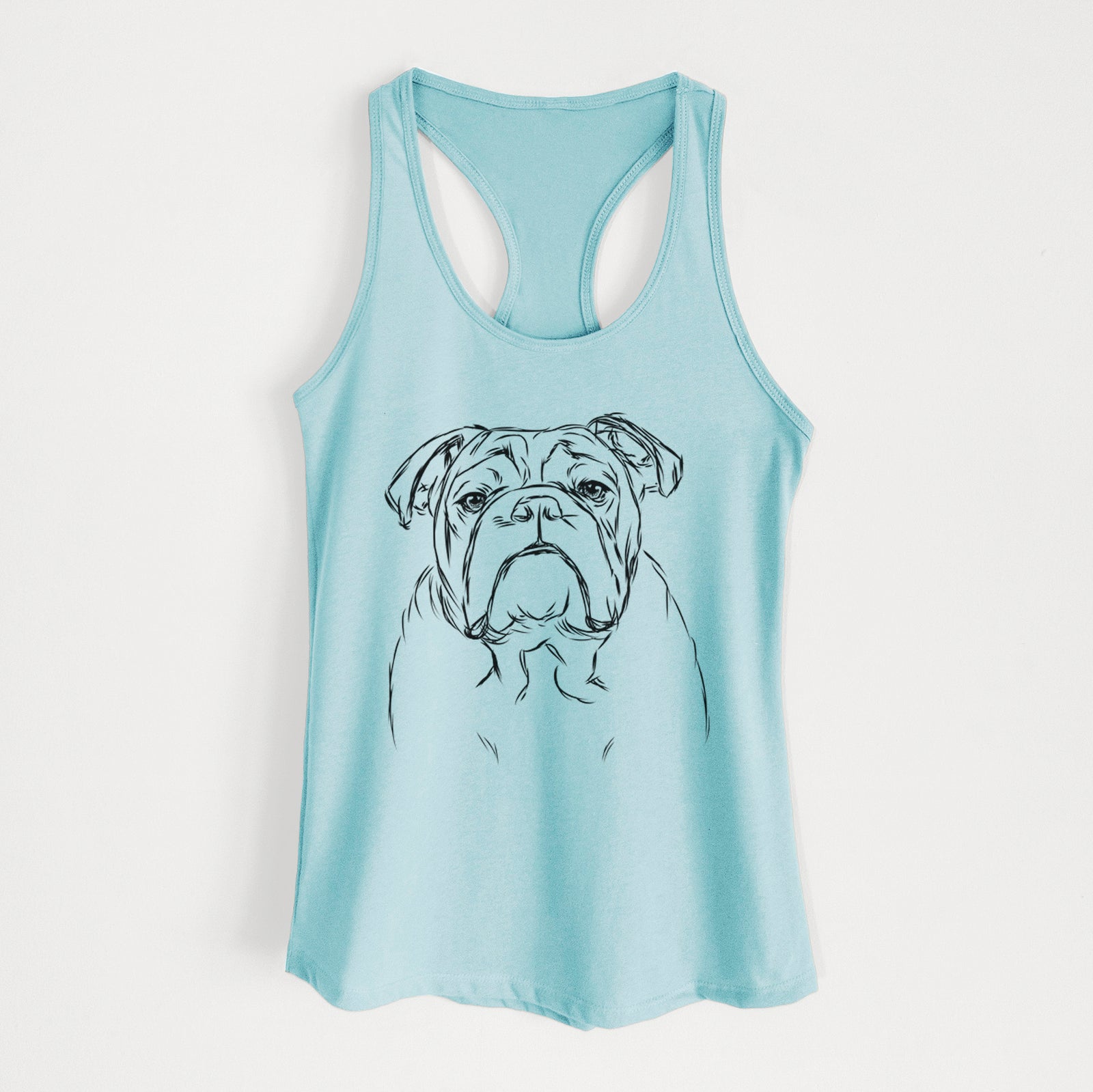 Winston the English Bulldog - Women's Racerback Tanktop