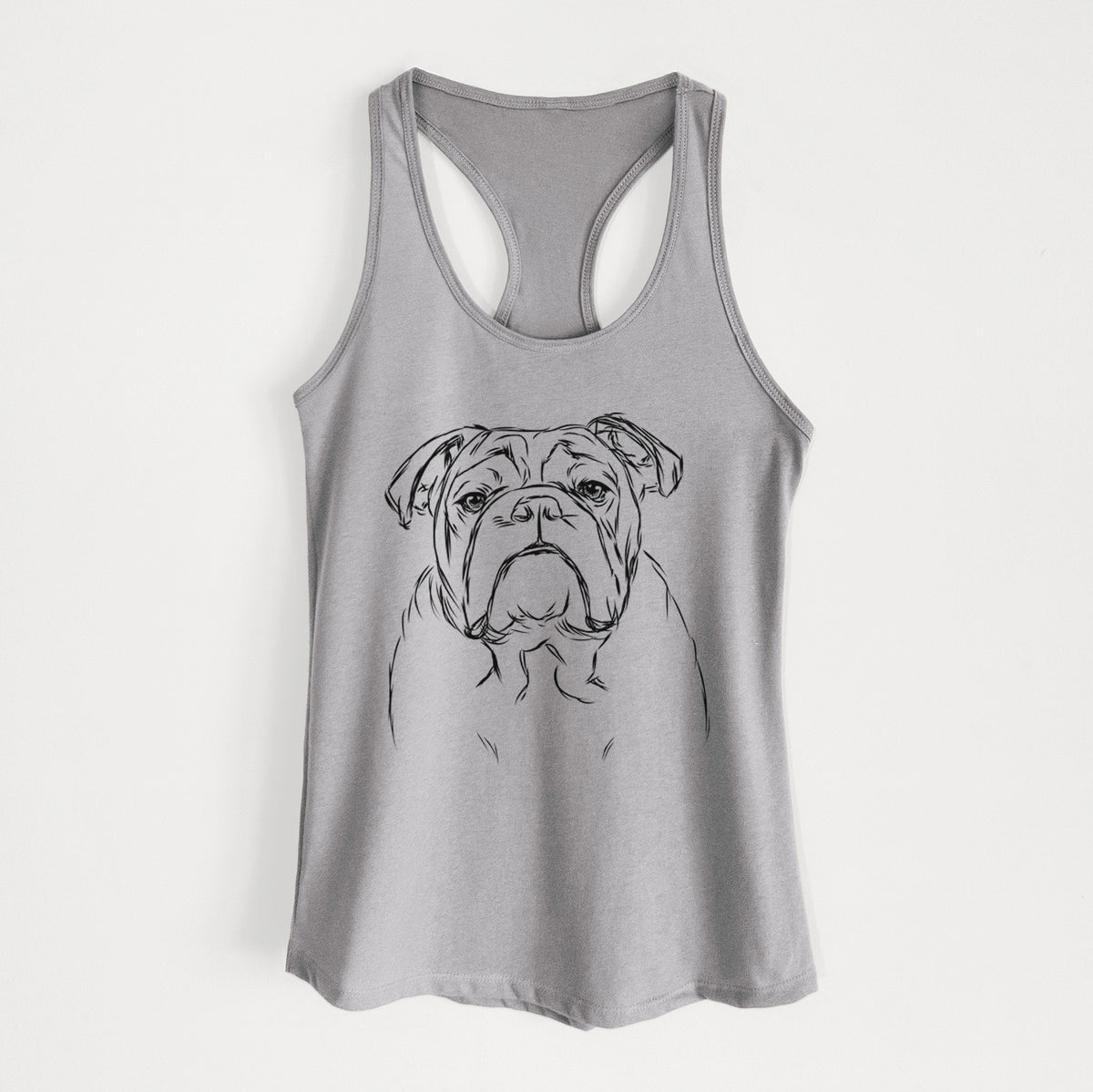 Winston the English Bulldog - Women&#39;s Racerback Tanktop