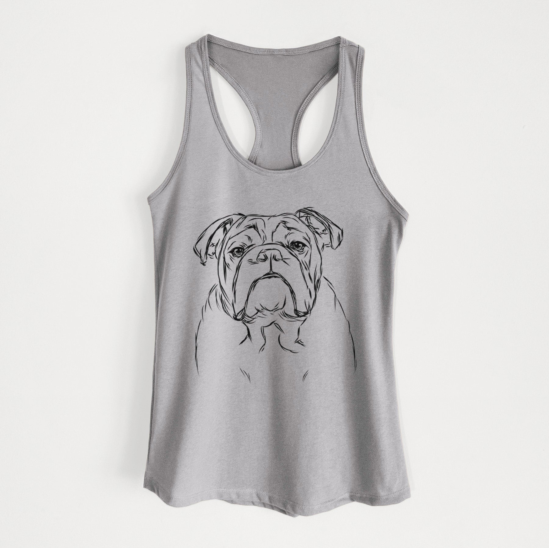 Winston the English Bulldog - Women's Racerback Tanktop