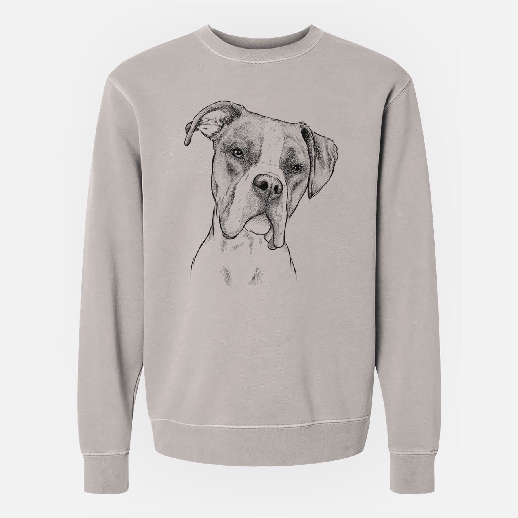 Bare Winston the Boxer - Unisex Pigment Dyed Crew Sweatshirt