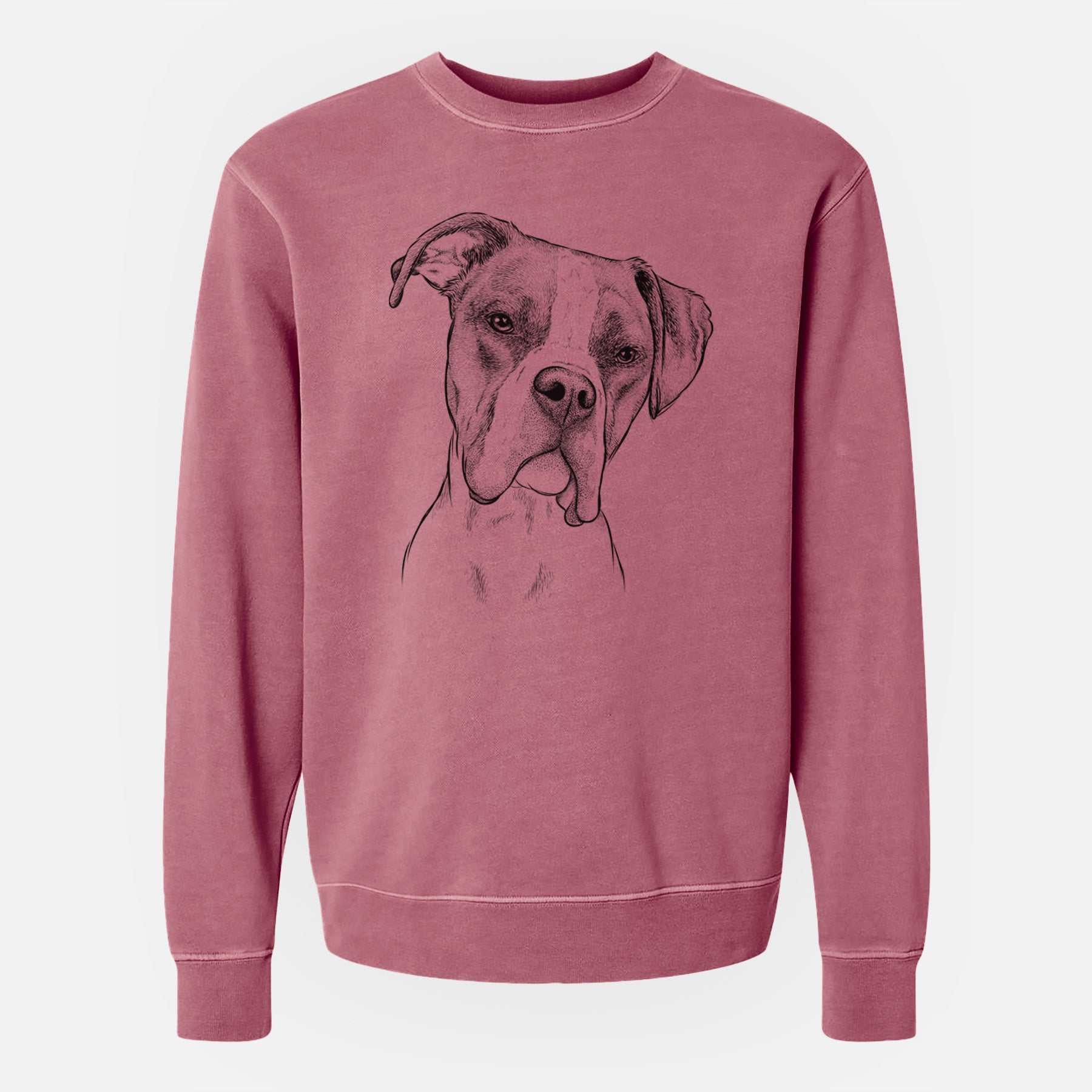 Bare Winston the Boxer - Unisex Pigment Dyed Crew Sweatshirt