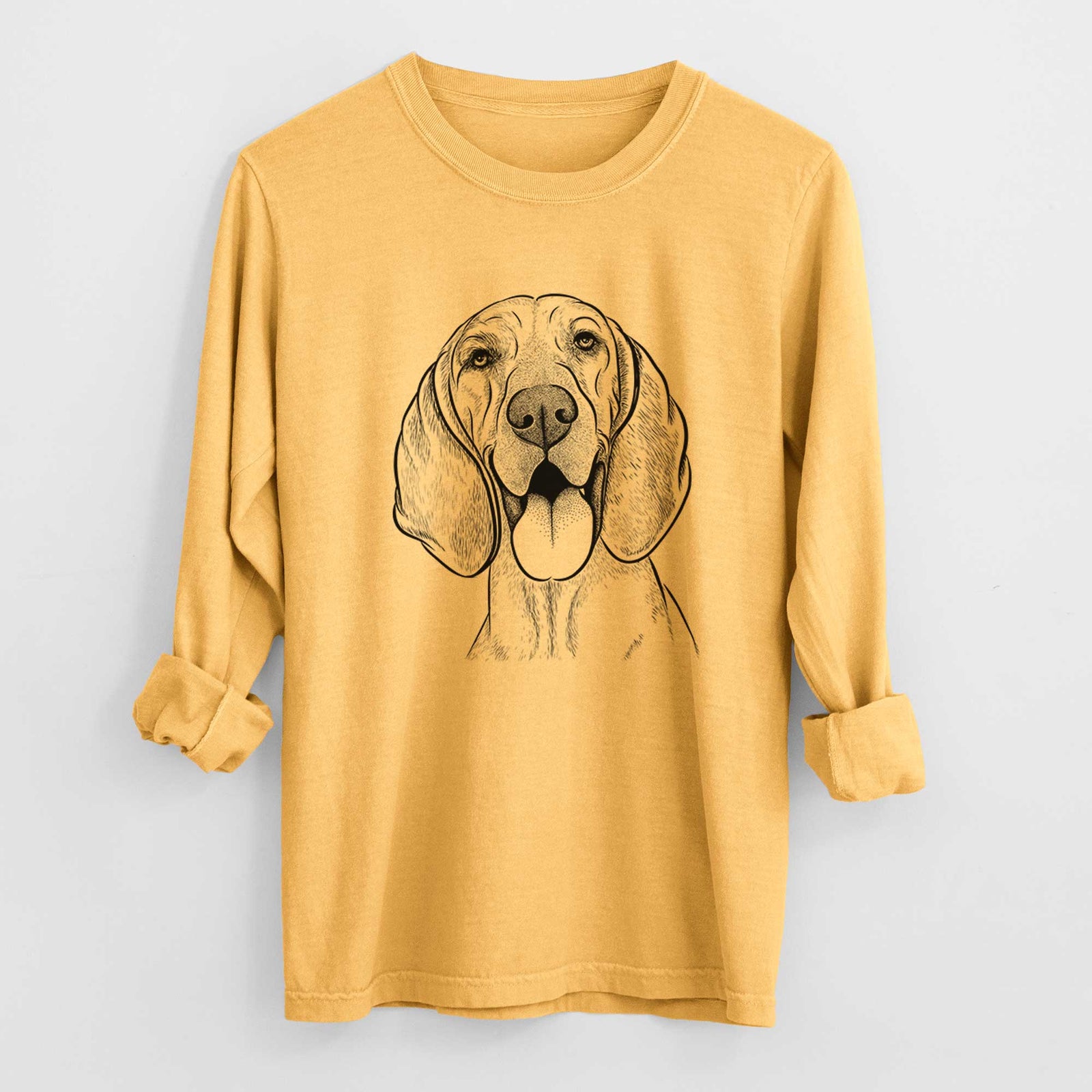Bare Winston the Redbone Coonhound - Heavyweight 100% Cotton Long Sleeve