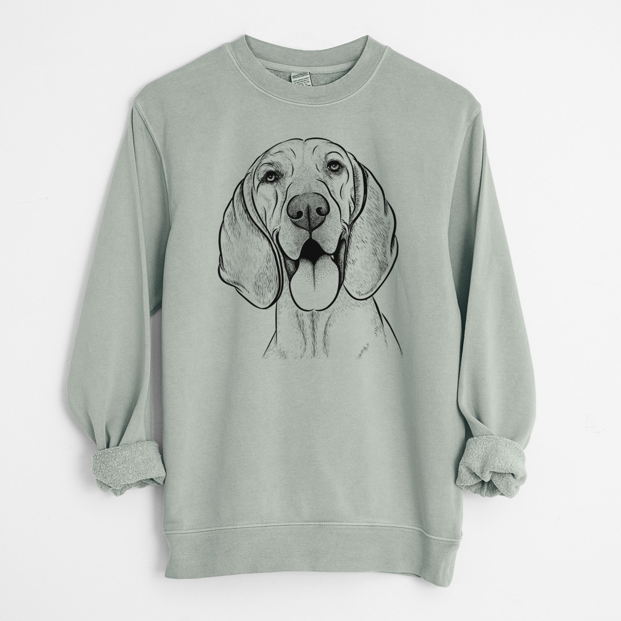 Bare Winston the Redbone Coonhound - Unisex Pigment Dyed Crew Sweatshirt