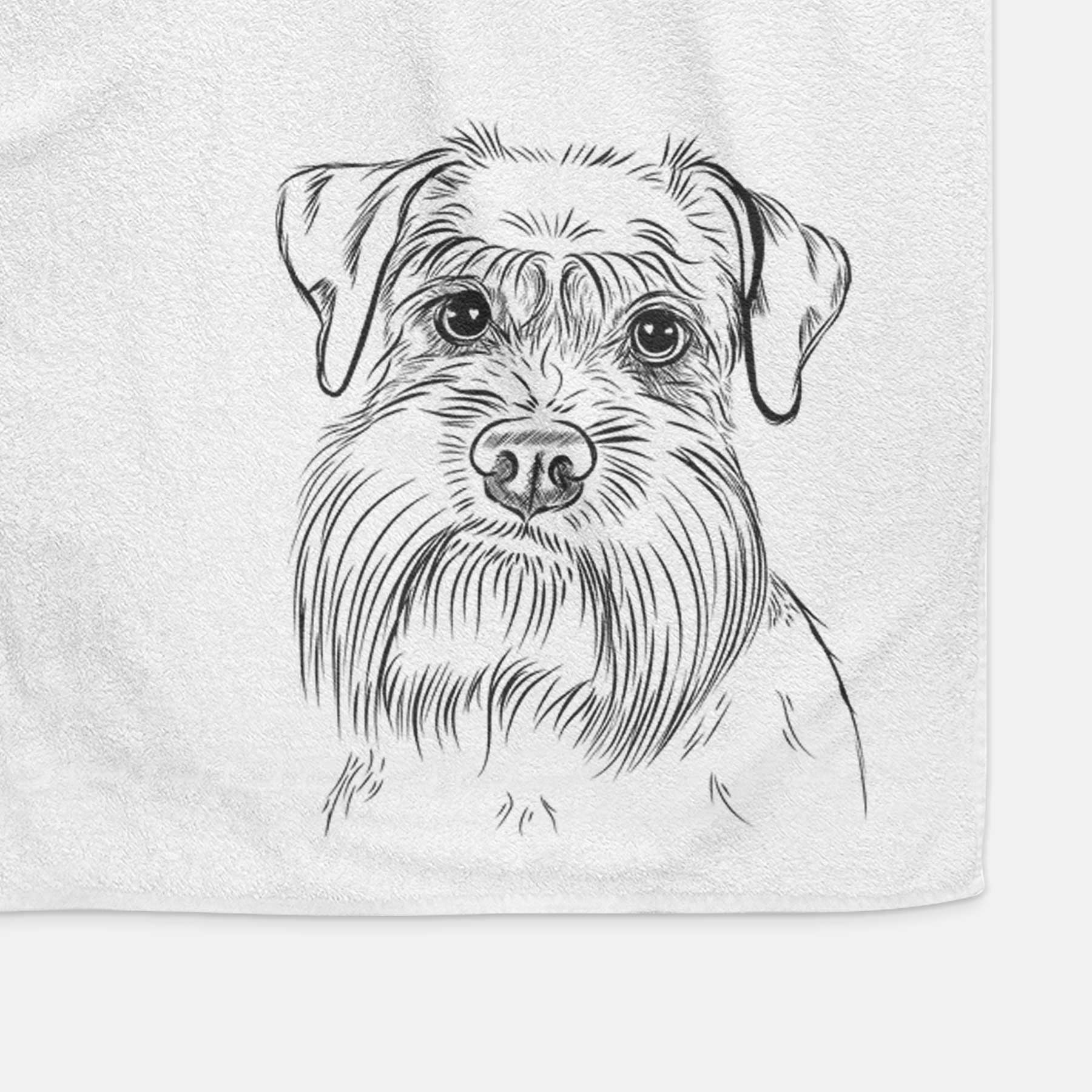 Wrigley the Schnauzer Decorative Hand Towel