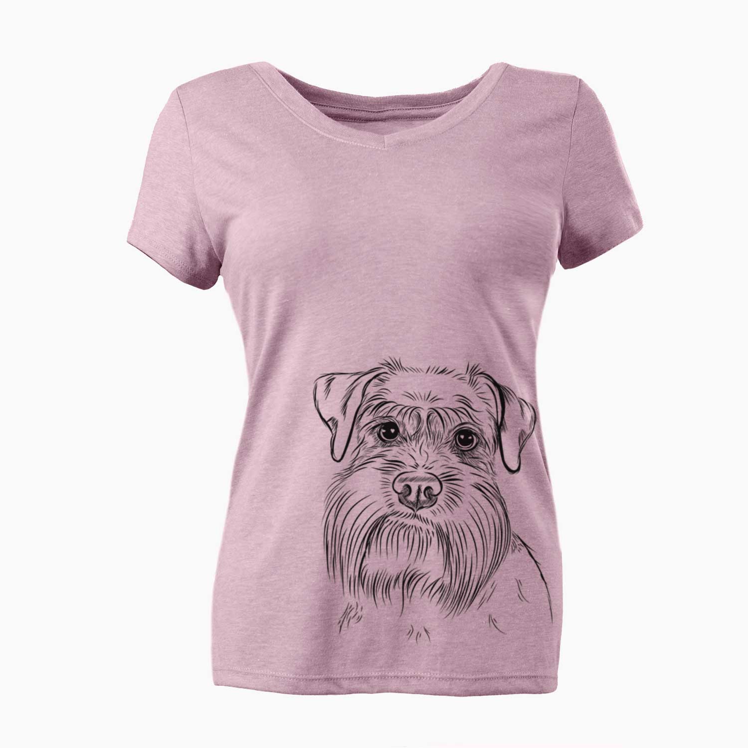 Wrigley the Schnauzer - Women's V-neck Shirt