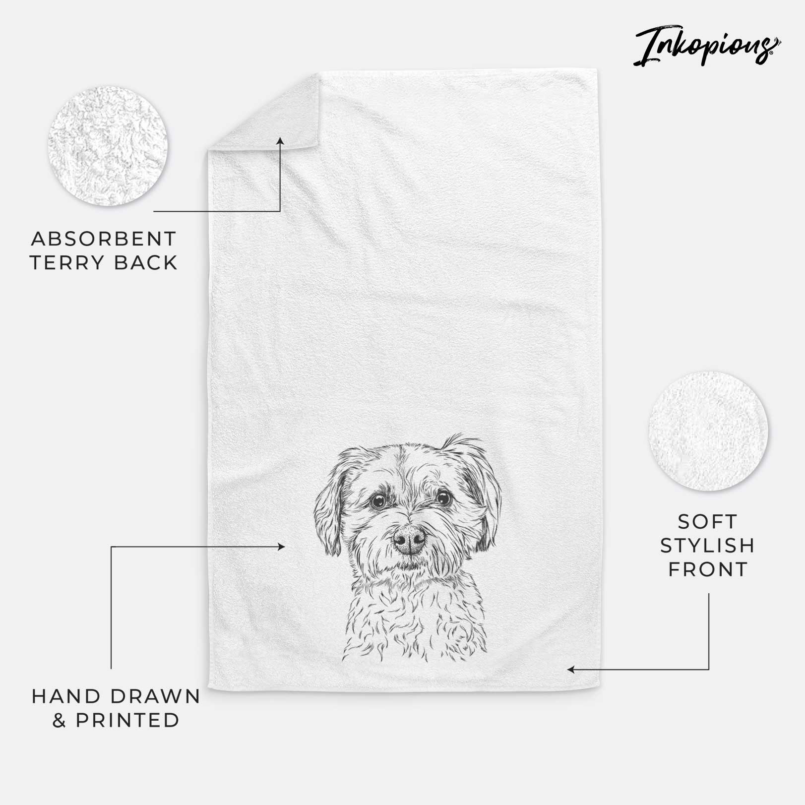 Wyatt the Coton de Tulear Decorative Hand Towel