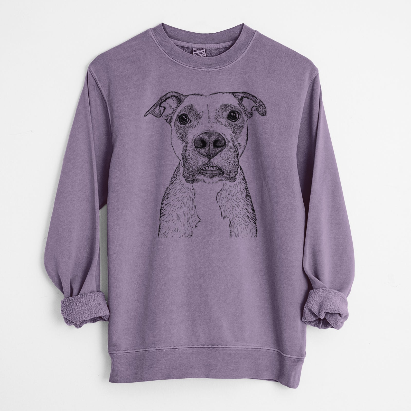 Bare Xena the Mixed Breed - Unisex Pigment Dyed Crew Sweatshirt