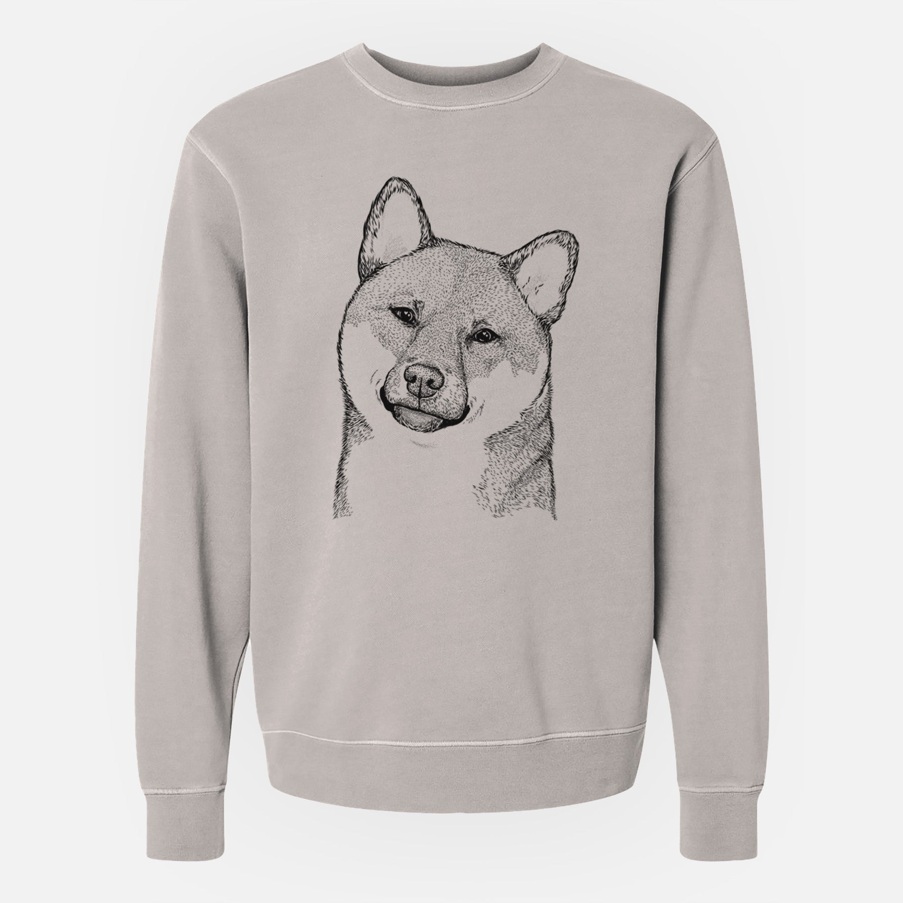 Bare Yakuza the Shiba Inu - Unisex Pigment Dyed Crew Sweatshirt