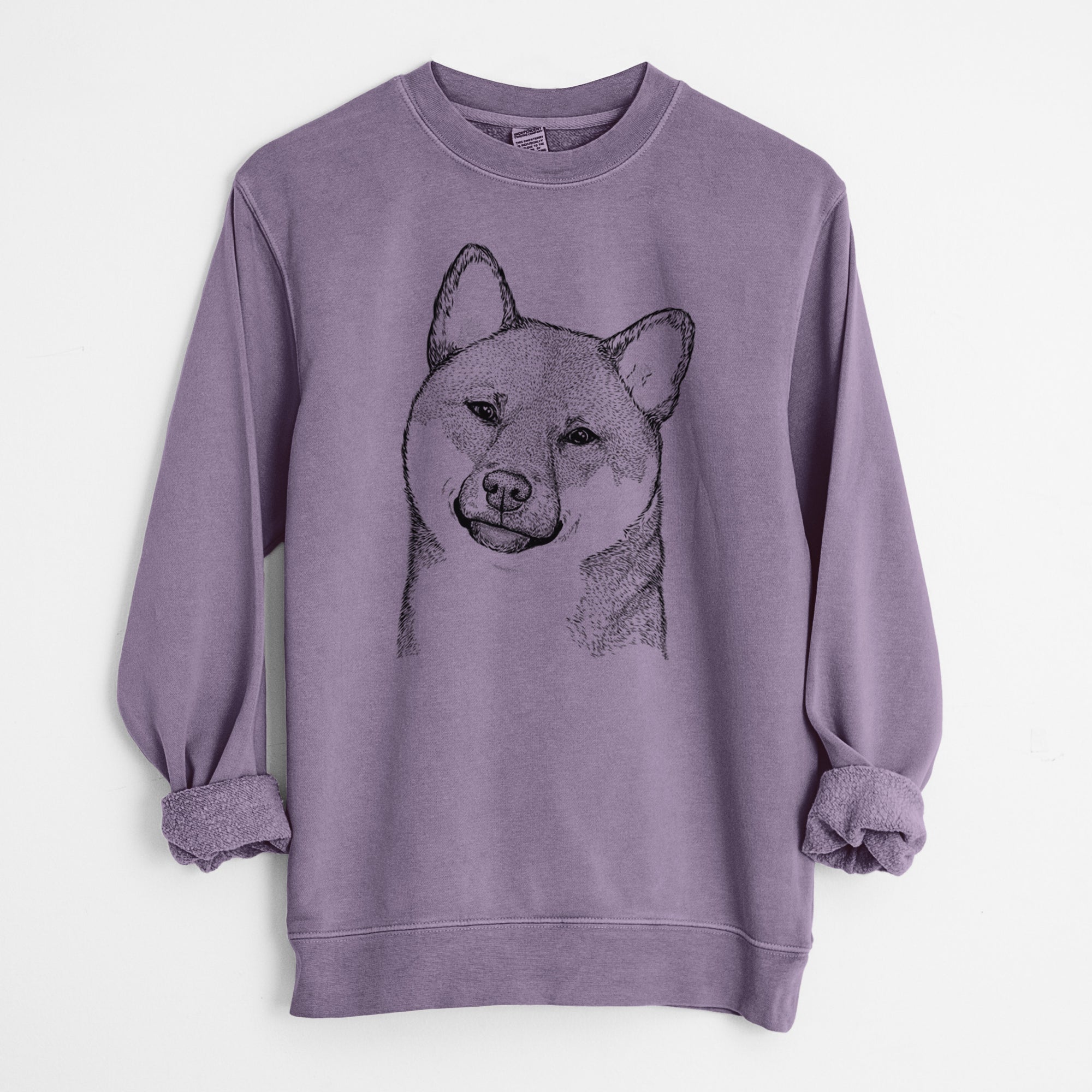 Bare Yakuza the Shiba Inu - Unisex Pigment Dyed Crew Sweatshirt