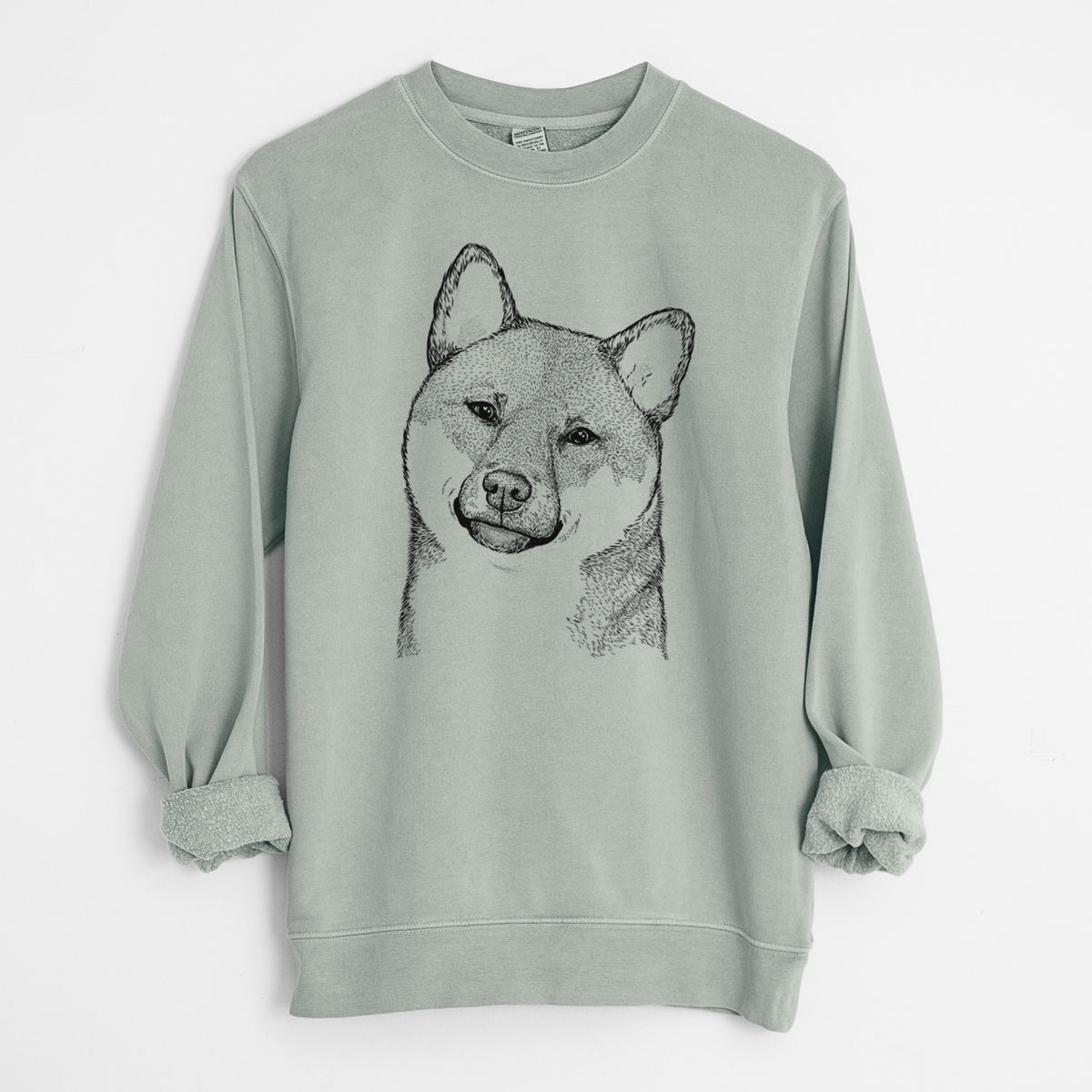 Bare Yakuza the Shiba Inu - Unisex Pigment Dyed Crew Sweatshirt