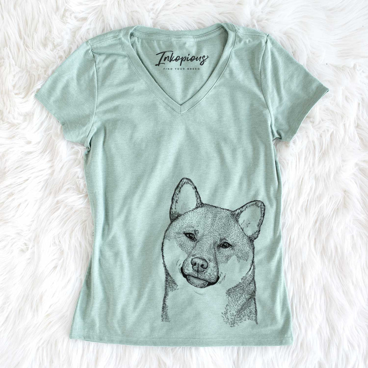 Bare Yakuza the Shiba Inu - Women's V-neck Shirt