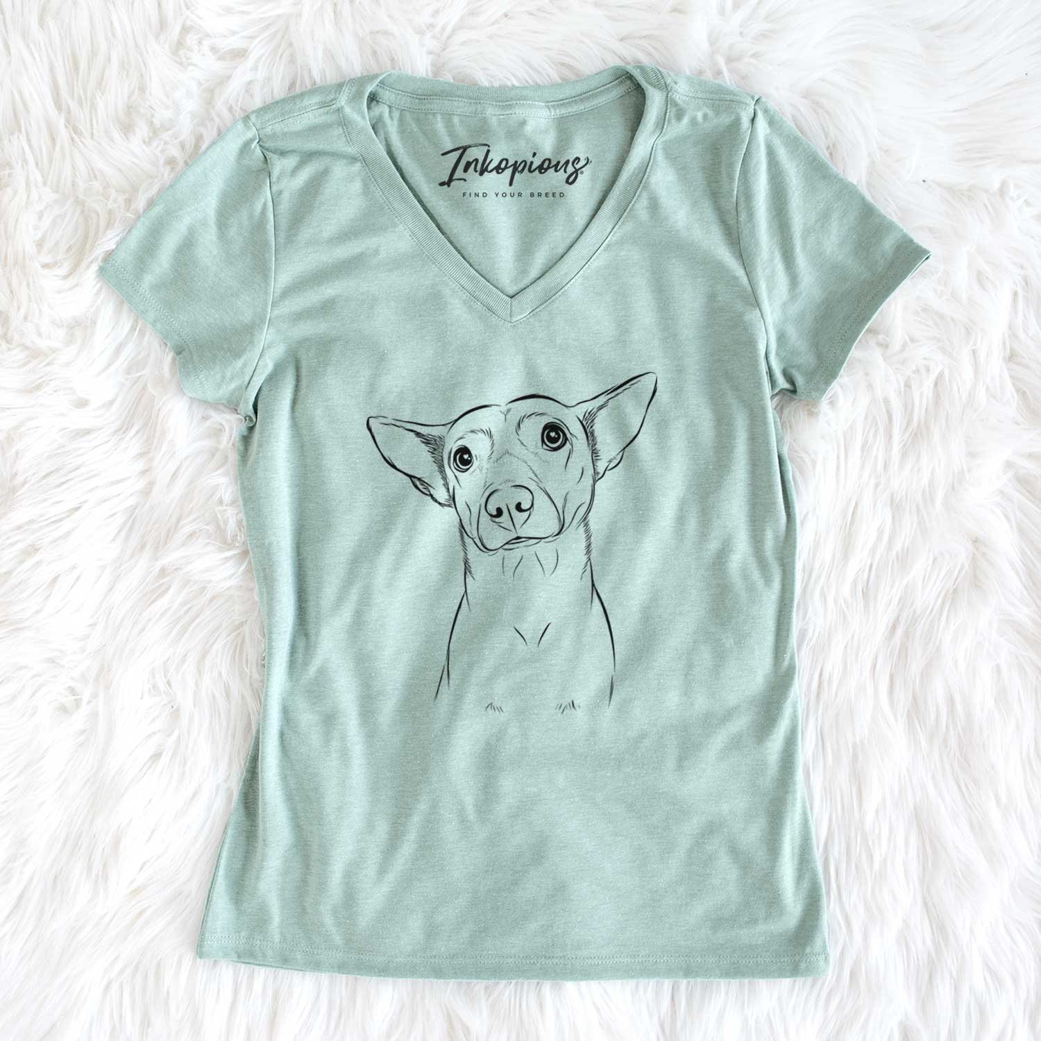 Bare Yogi the Mixed Breed - Women's V-neck Shirt