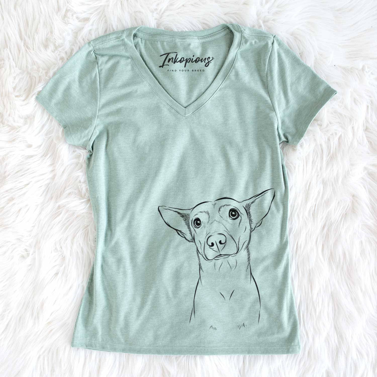 Bare Yogi the Mixed Breed - Women's V-neck Shirt