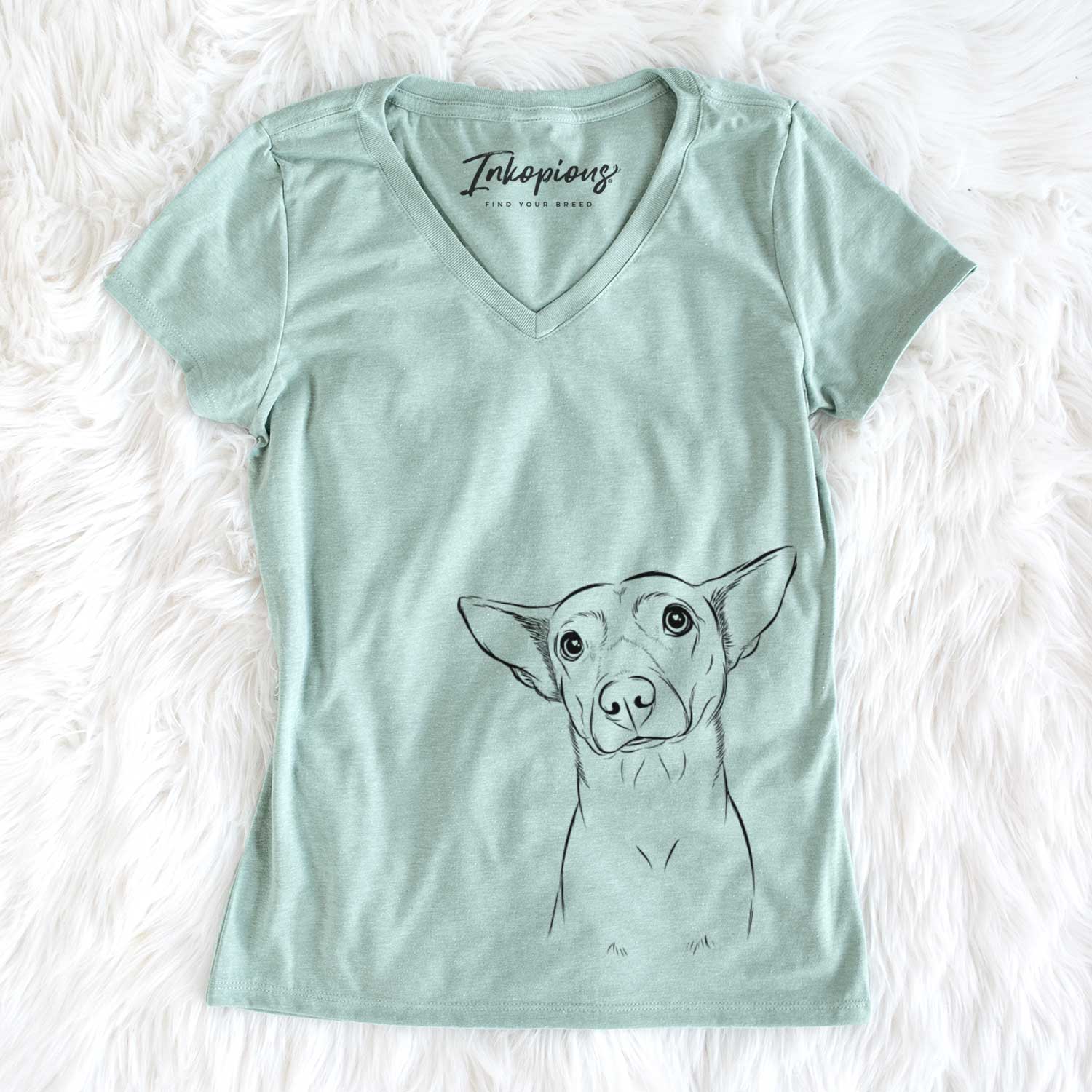 Bare Yogi the Mixed Breed - Women's V-neck Shirt