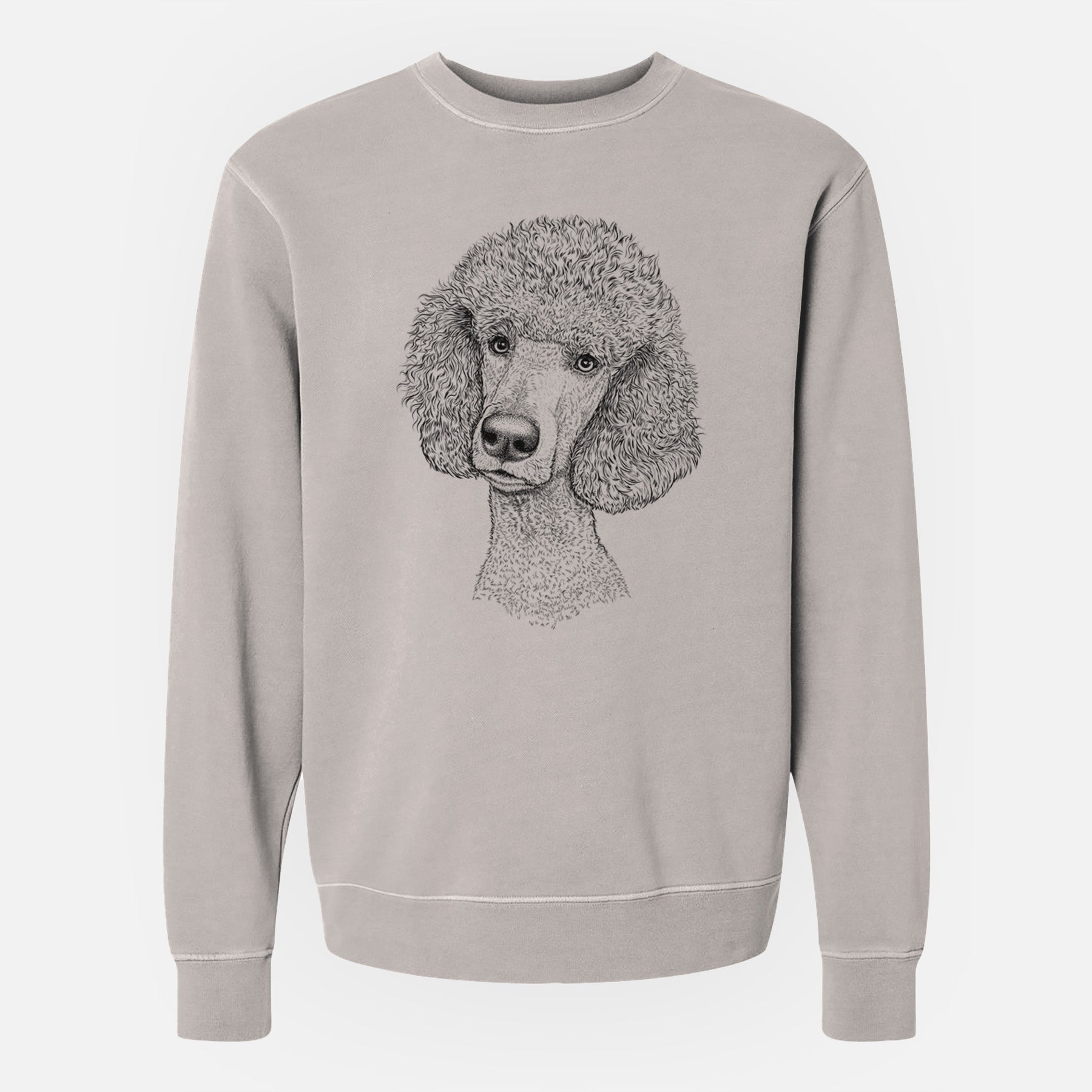 Bare Yuki the Poodle - Unisex Pigment Dyed Crew Sweatshirt