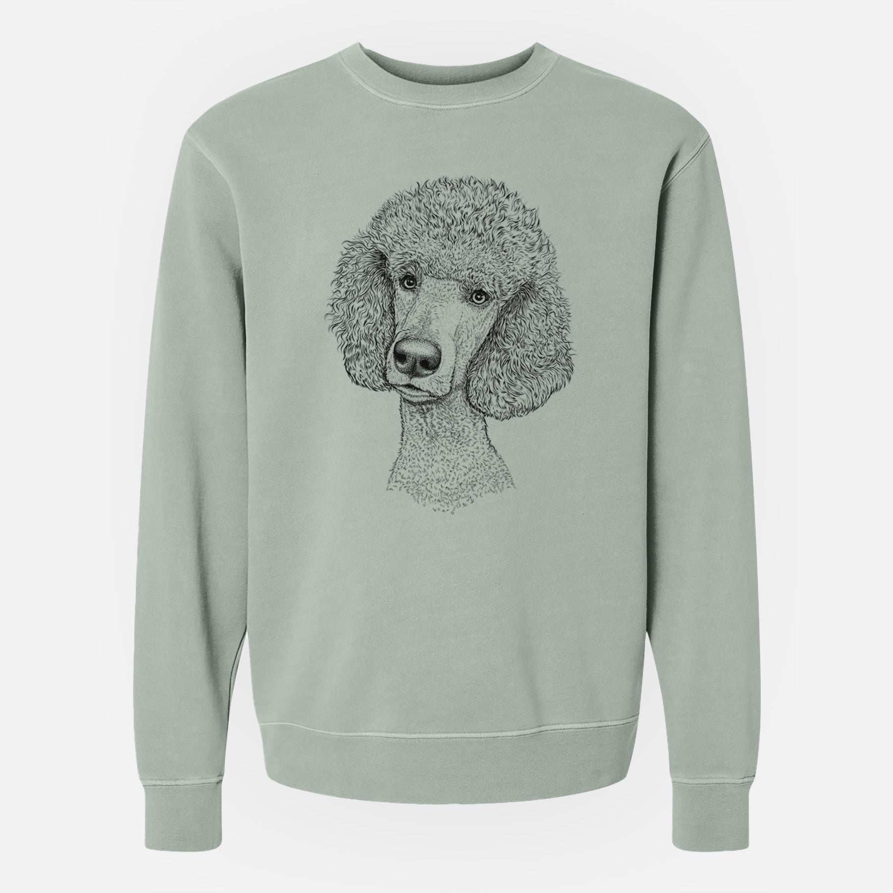 Bare Yuki the Poodle - Unisex Pigment Dyed Crew Sweatshirt