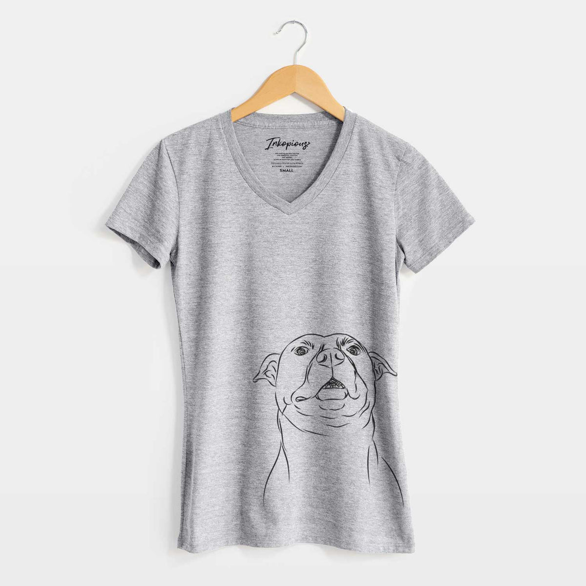 Bare Zada the Pitbull - Women's V-neck Shirt