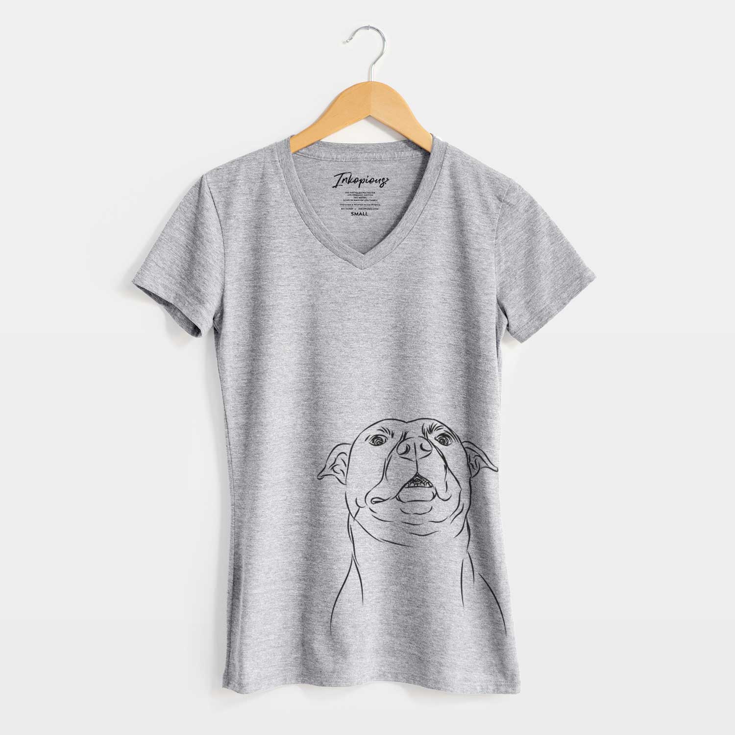 Bare Zada the Pitbull - Women's V-neck Shirt