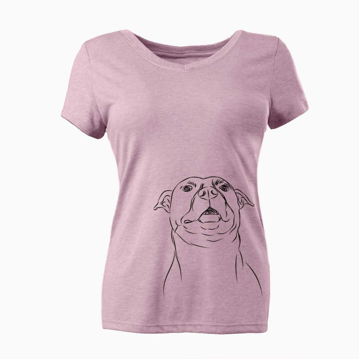 Bare Zada the Pitbull - Women's V-neck Shirt