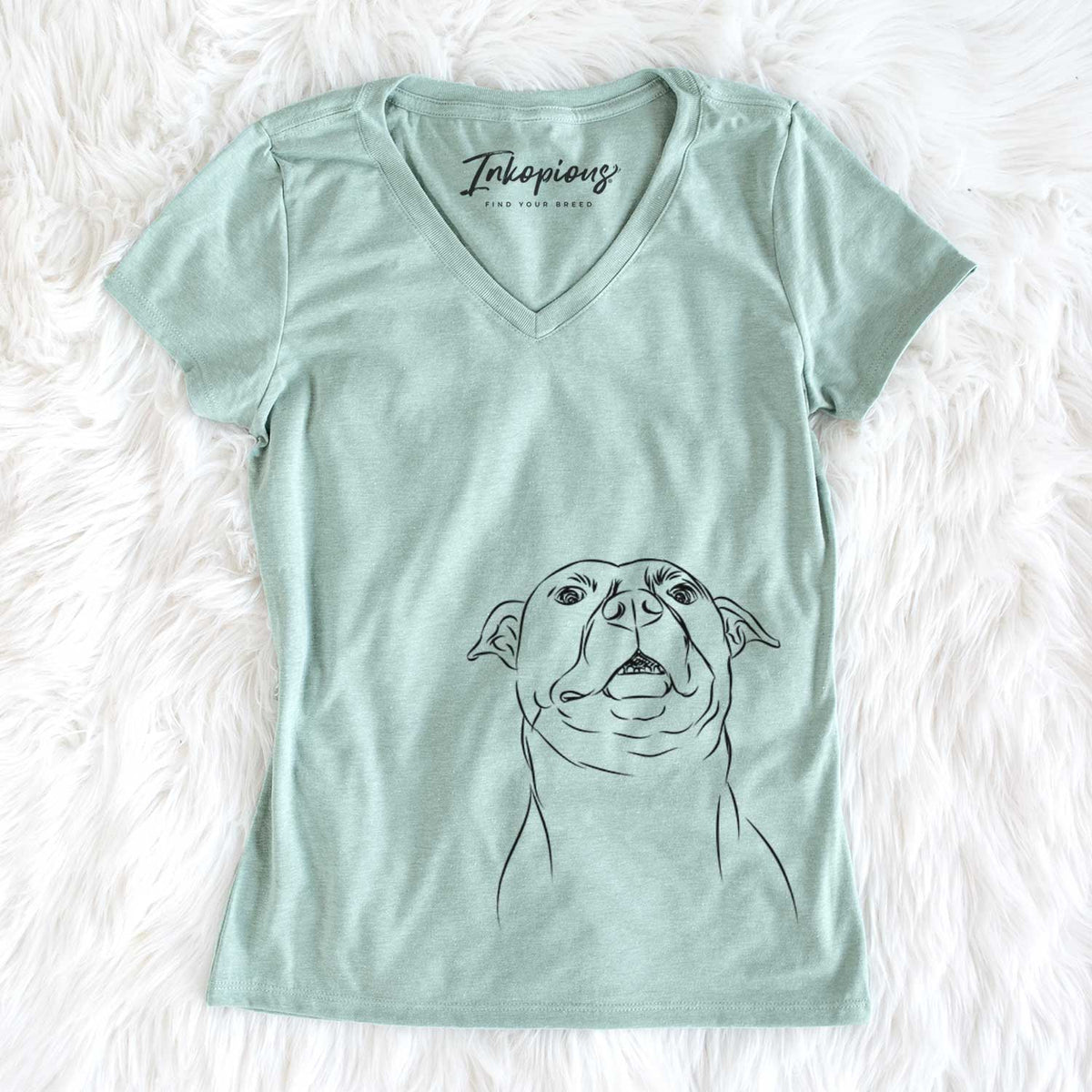 Bare Zada the Pitbull - Women's V-neck Shirt