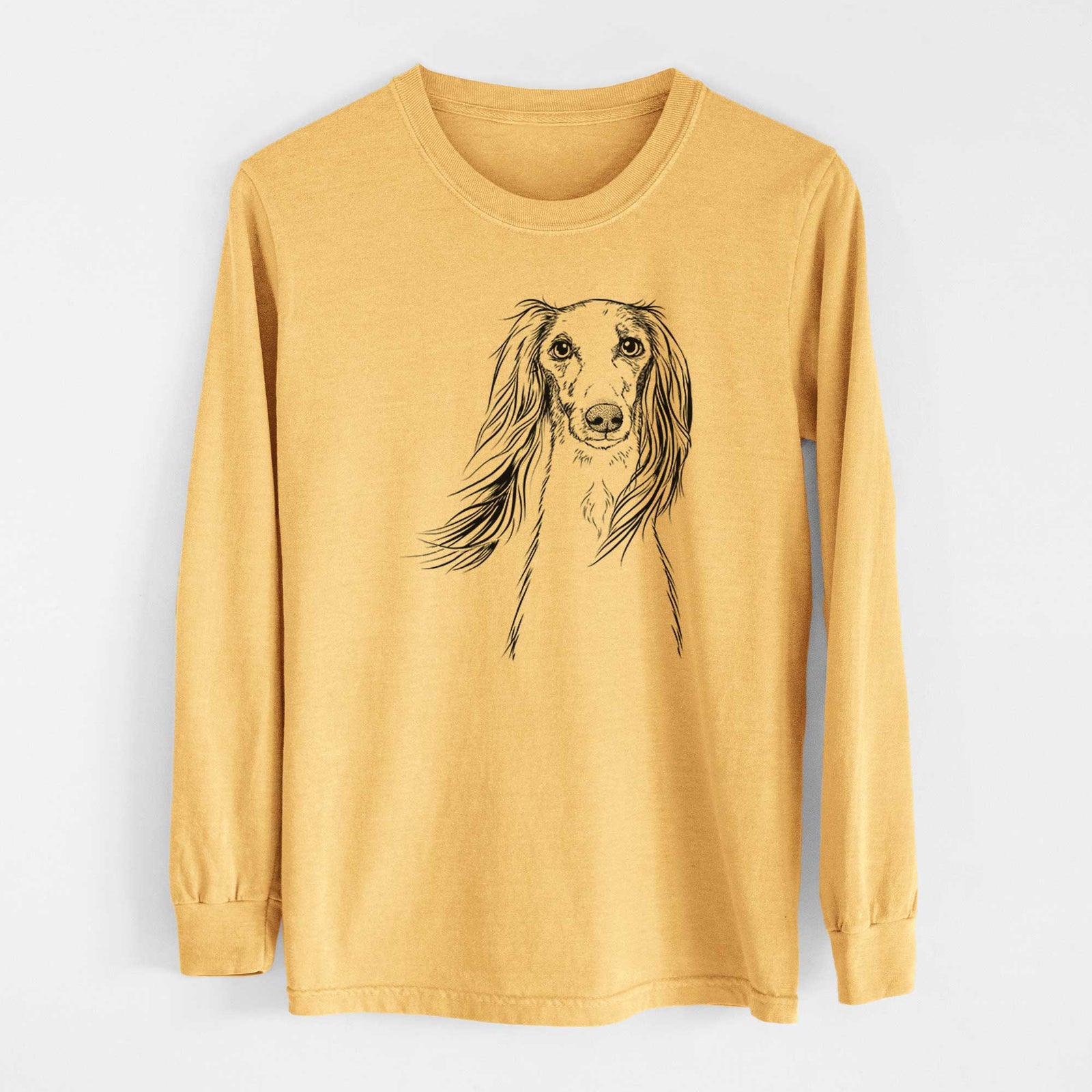 Bare Zahra the Saluki - Heavyweight 100% Cotton Long Sleeve