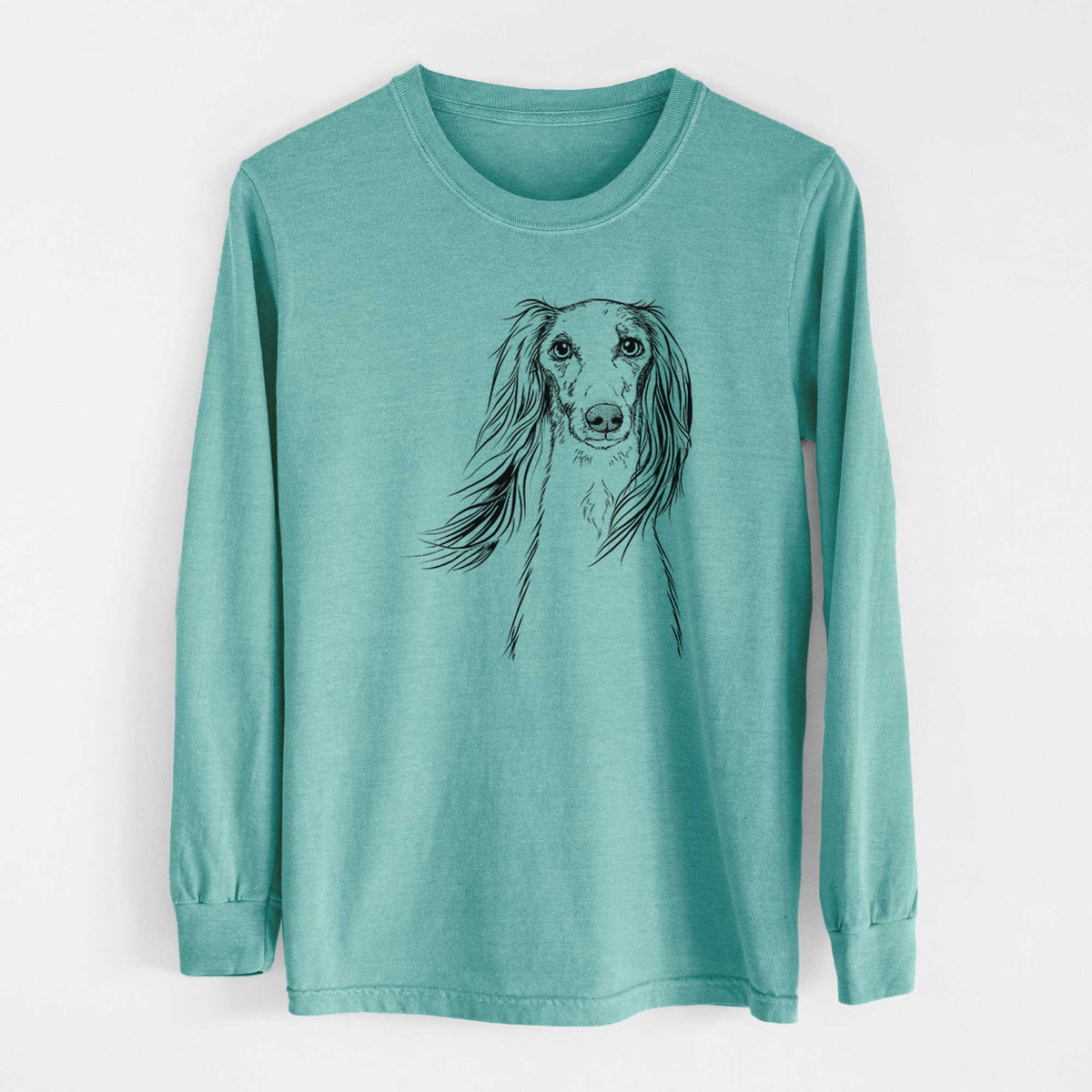 Bare Zahra the Saluki - Heavyweight 100% Cotton Long Sleeve