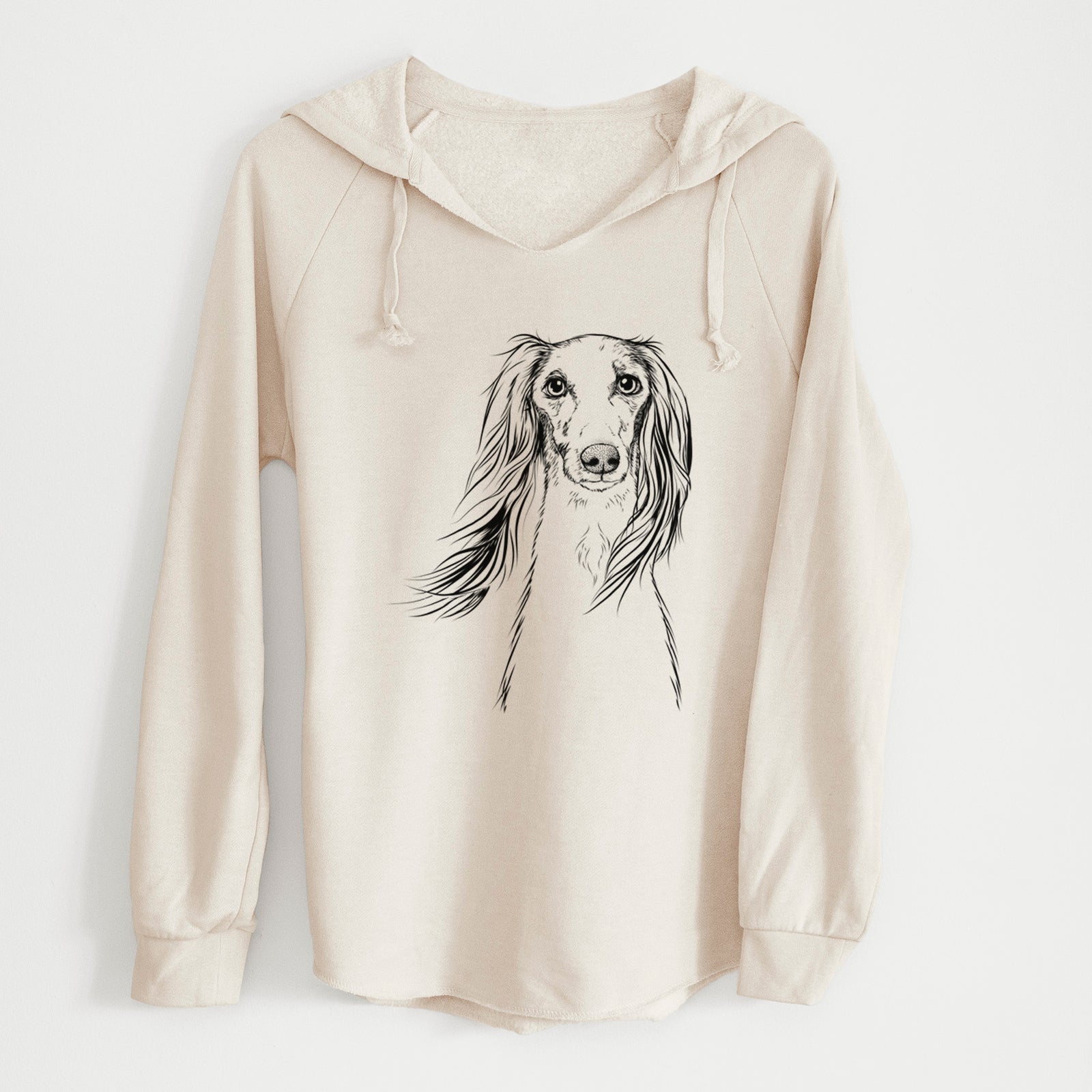 Bare Zahra the Saluki - Cali Wave Hooded Sweatshirt