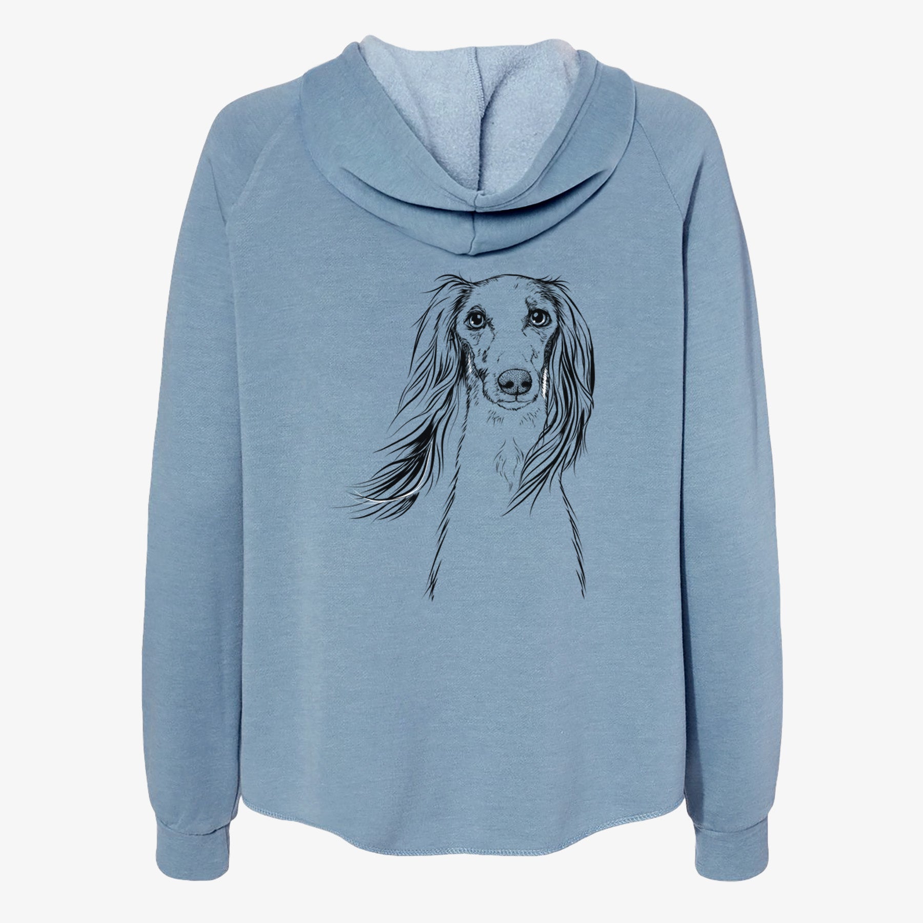 Zahra the Saluki - Women's Cali Wave Zip-Up Sweatshirt