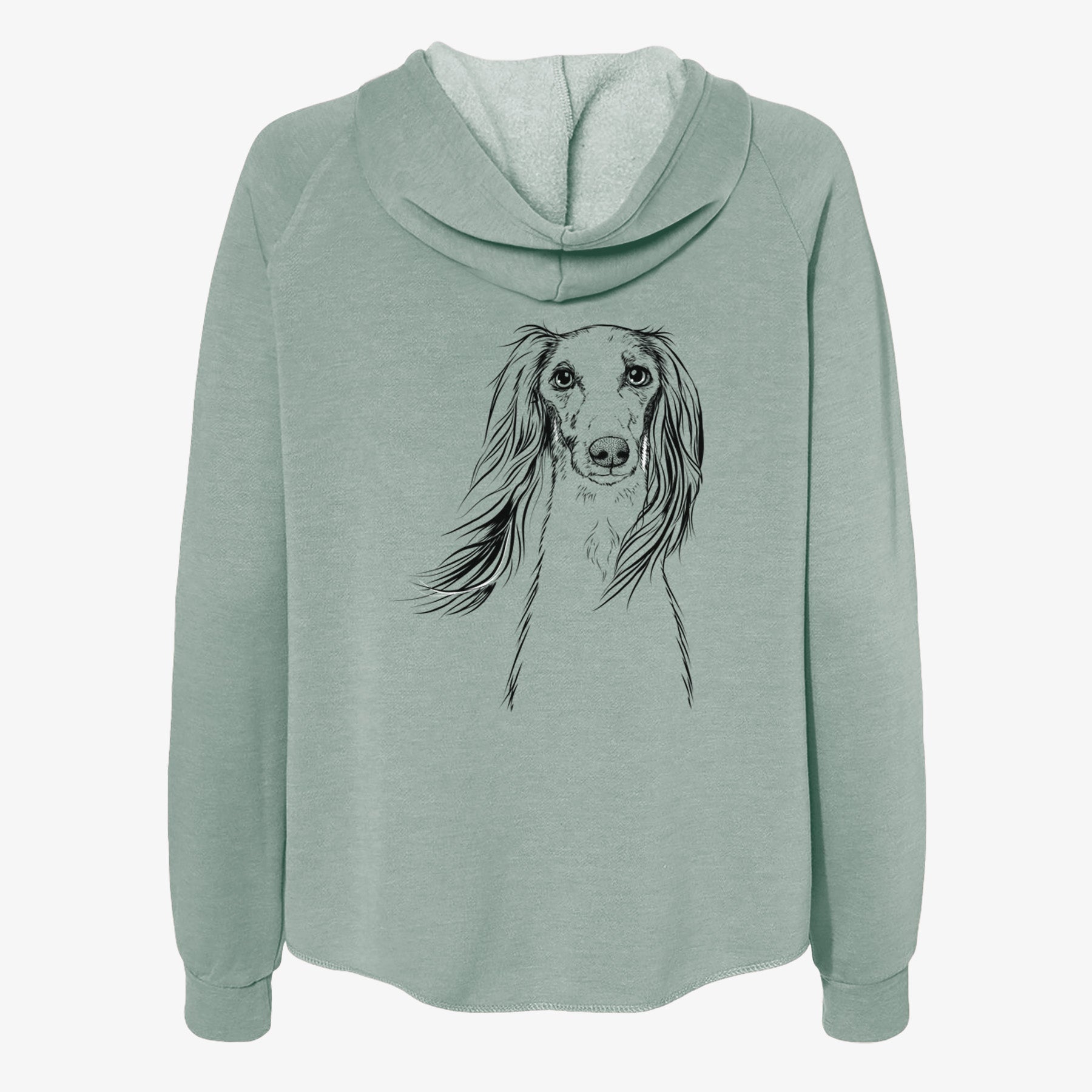 Zahra the Saluki - Women's Cali Wave Zip-Up Sweatshirt