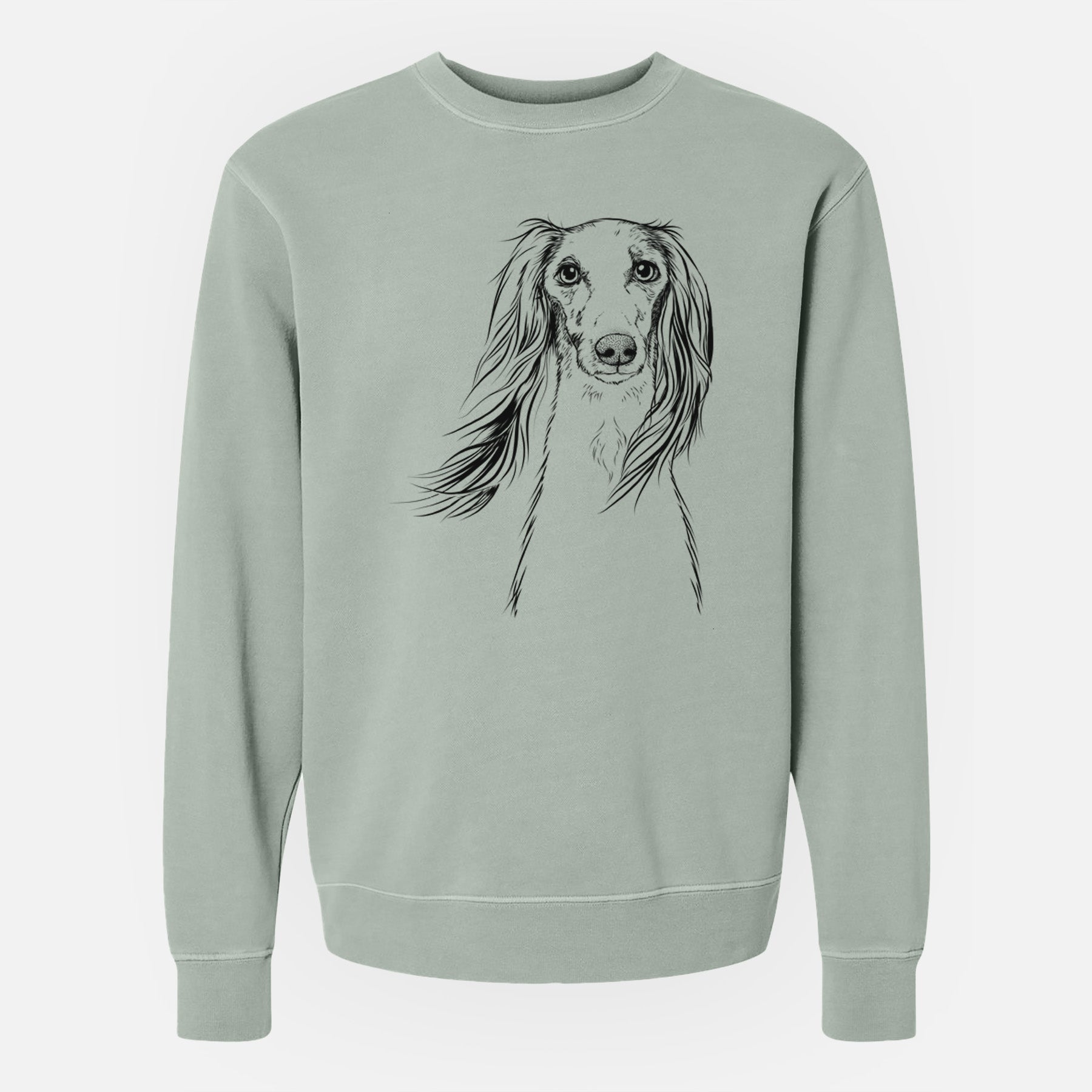 Bare Zahra the Saluki - Unisex Pigment Dyed Crew Sweatshirt