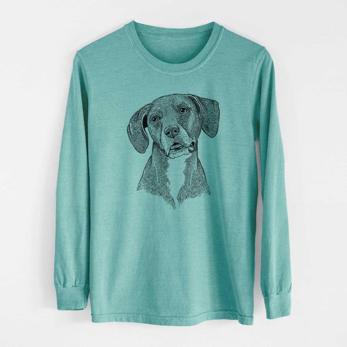 Bare Zeena the Plott Hound Mix - Heavyweight 100% Cotton Long Sleeve