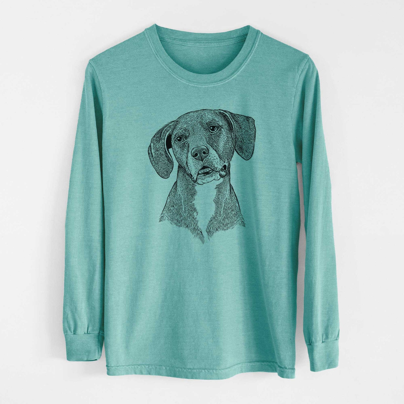 Bare Zeena the Plott Hound Mix - Heavyweight 100% Cotton Long Sleeve
