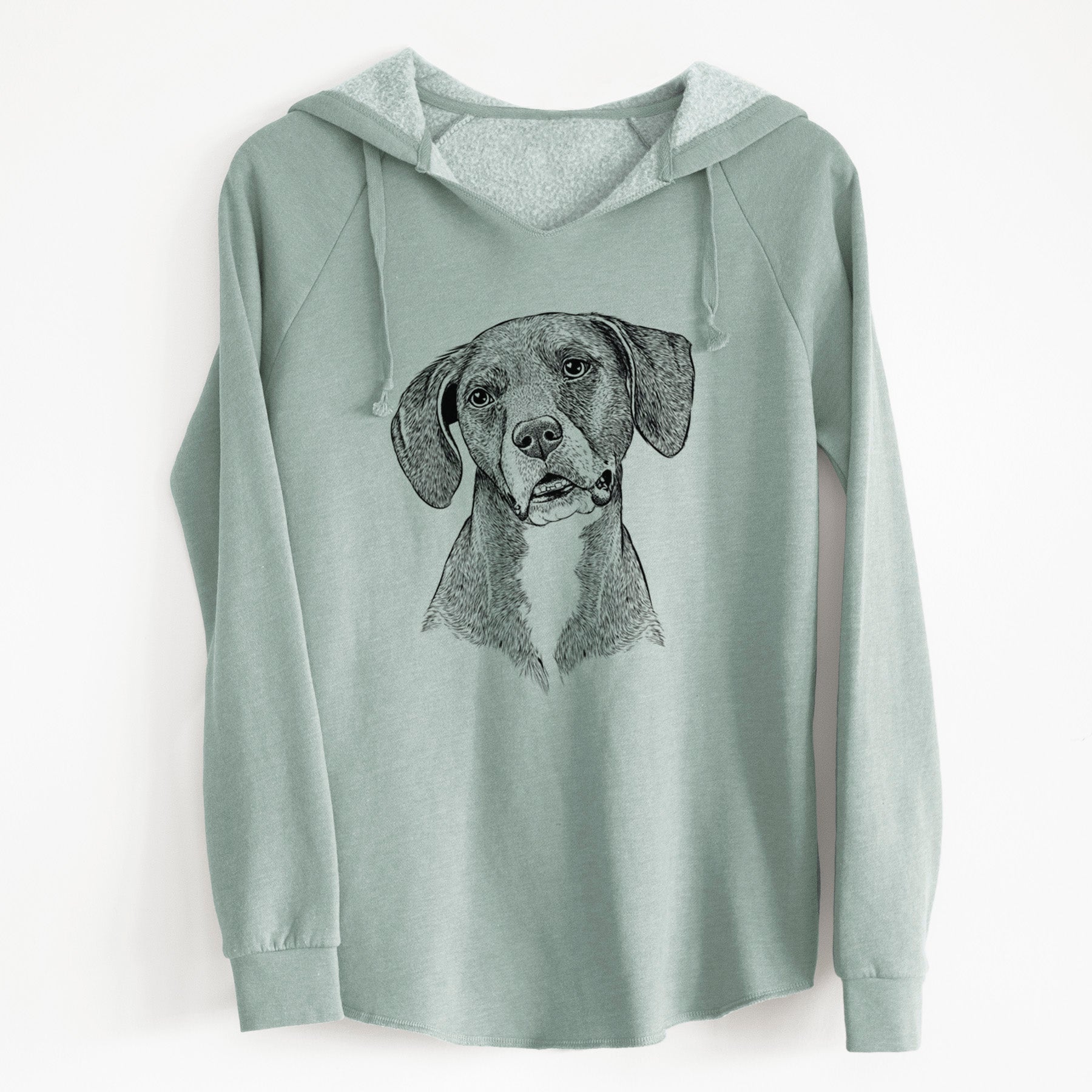 Bare Zeena the Plott Hound Mix - Cali Wave Hooded Sweatshirt