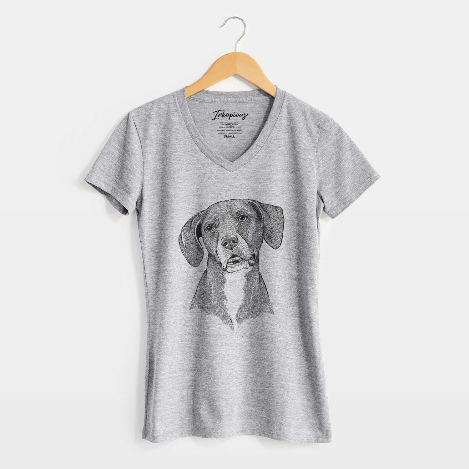 Bare Zeena the Plott Hound Mix - Women's V-neck Shirt