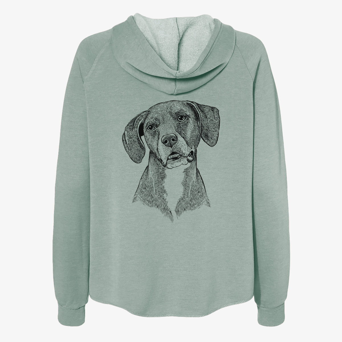 Zeena the Plott Hound Mix - Women's Cali Wave Zip-Up Sweatshirt