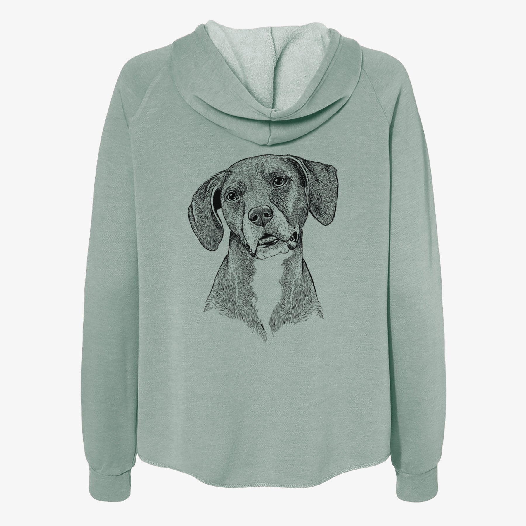 Zeena the Plott Hound Mix - Women's Cali Wave Zip-Up Sweatshirt