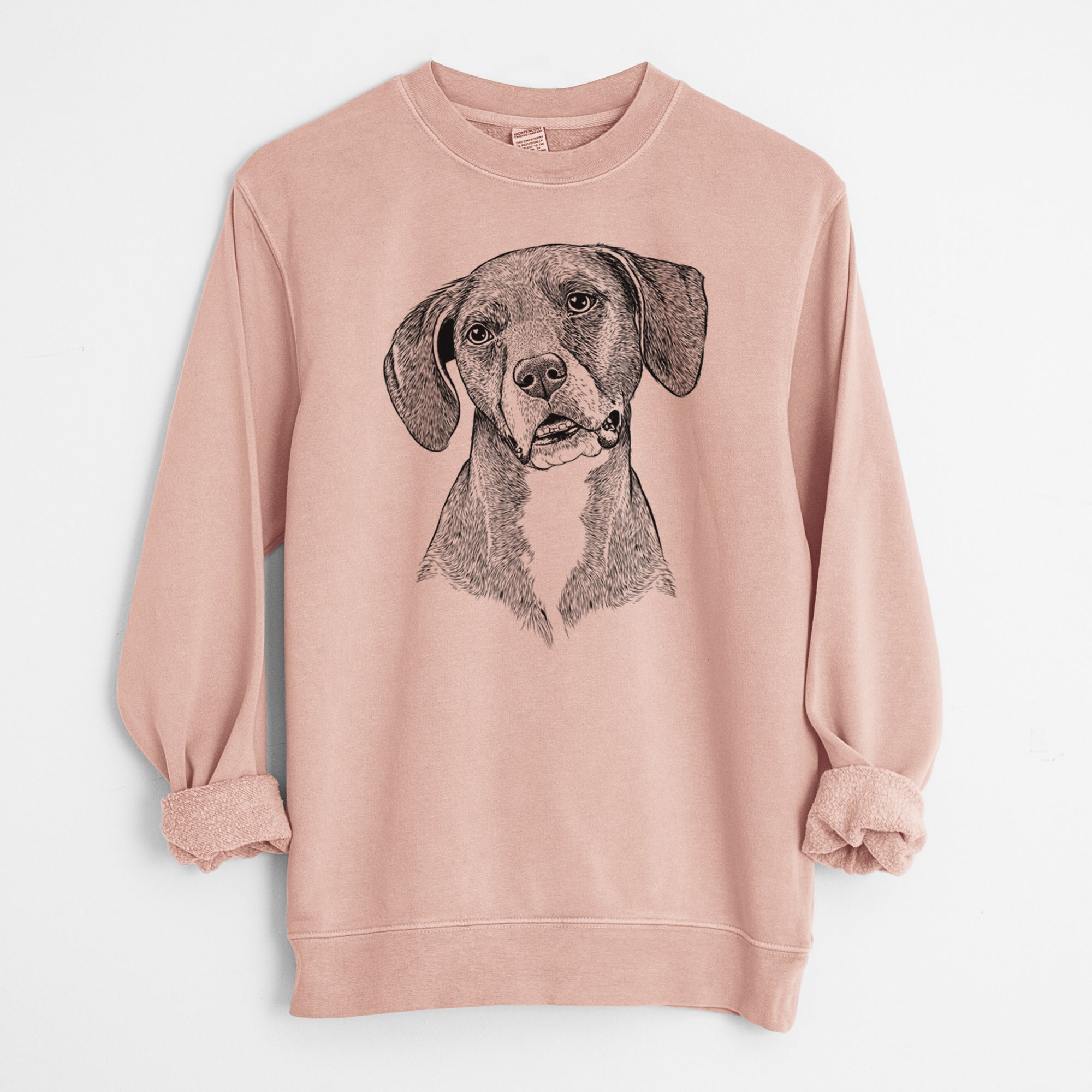 Bare Zeena the Plott Hound Mix - Unisex Pigment Dyed Crew Sweatshirt