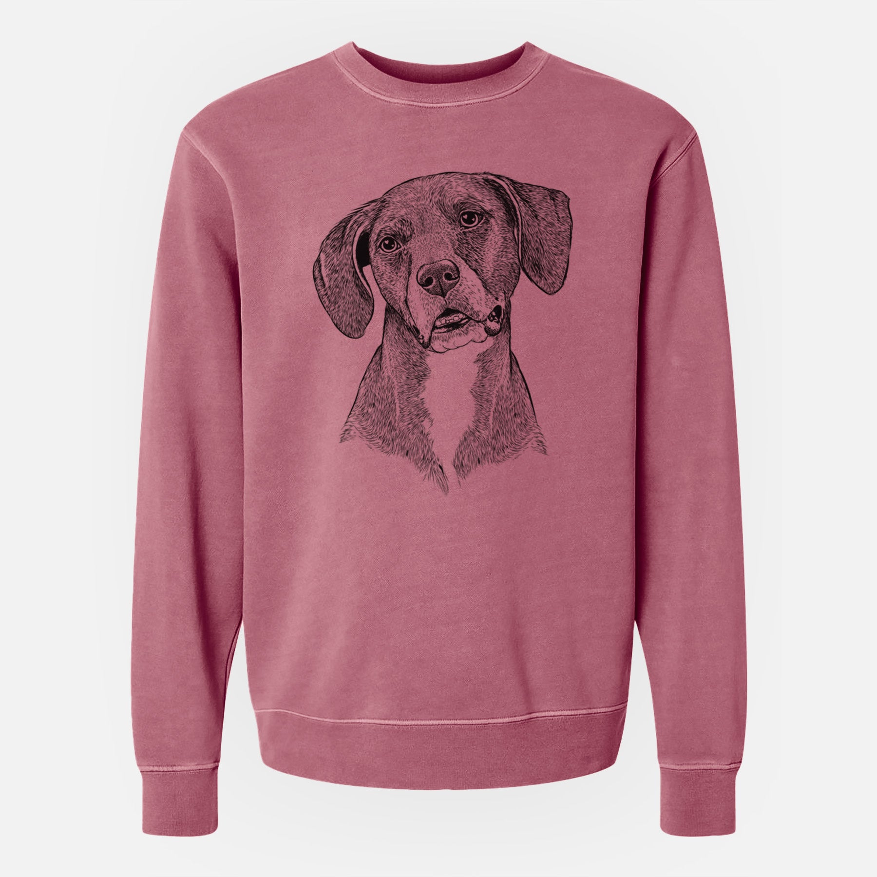 Bare Zeena the Plott Hound Mix - Unisex Pigment Dyed Crew Sweatshirt