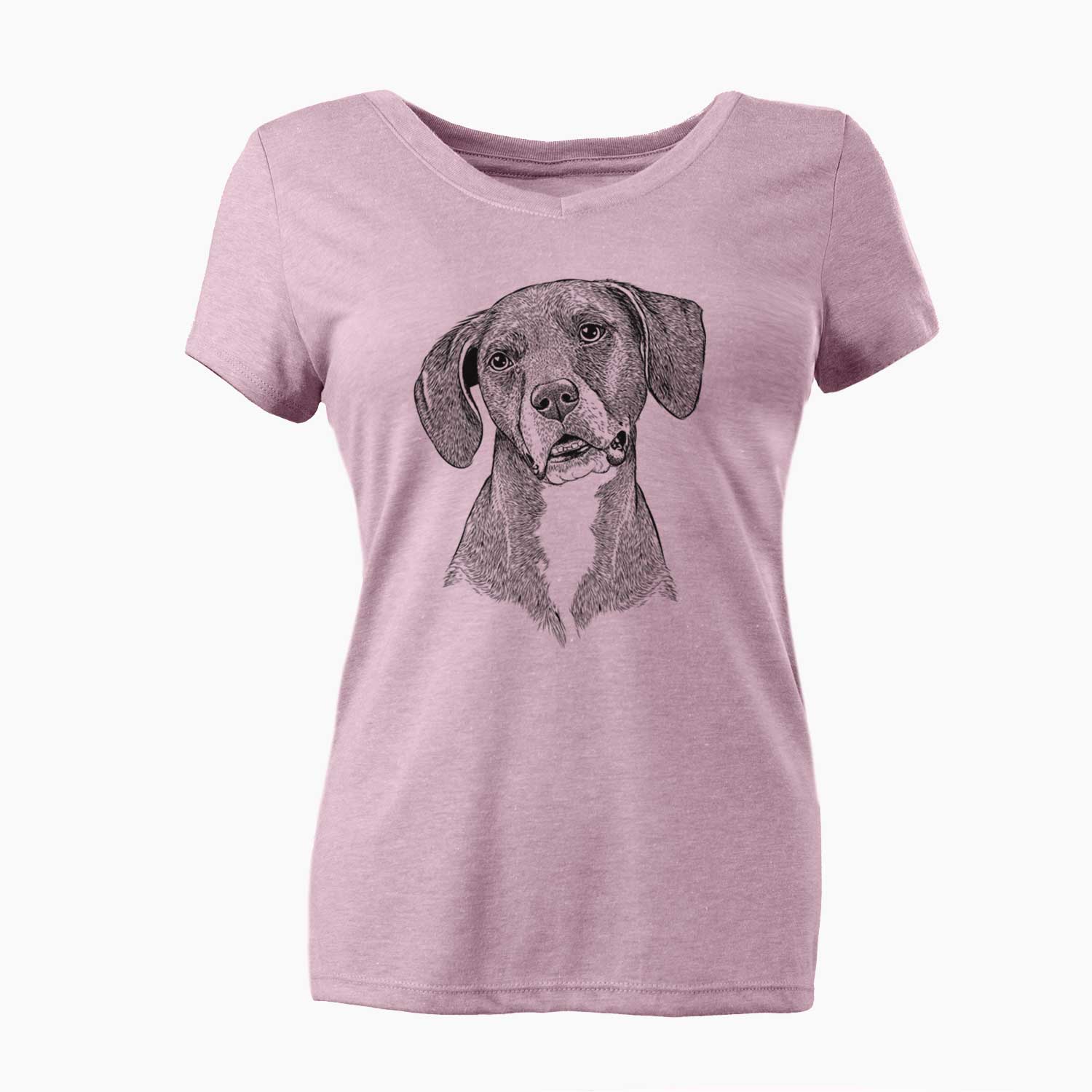 Bare Zeena the Plott Hound Mix - Women's V-neck Shirt