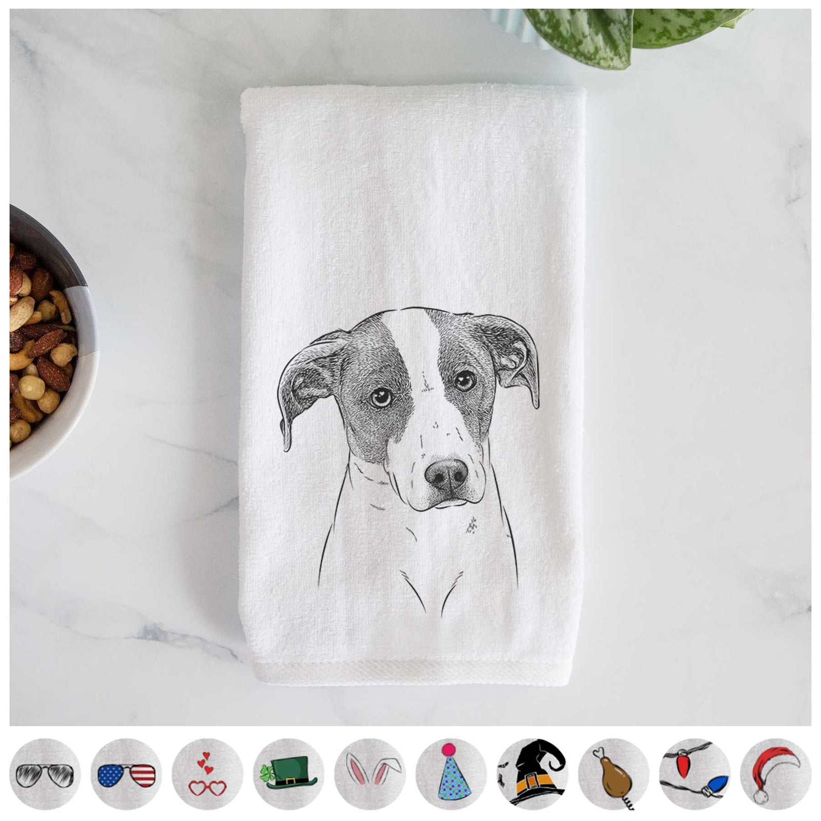 Zephyr the Pointer Mix Decorative Hand Towel