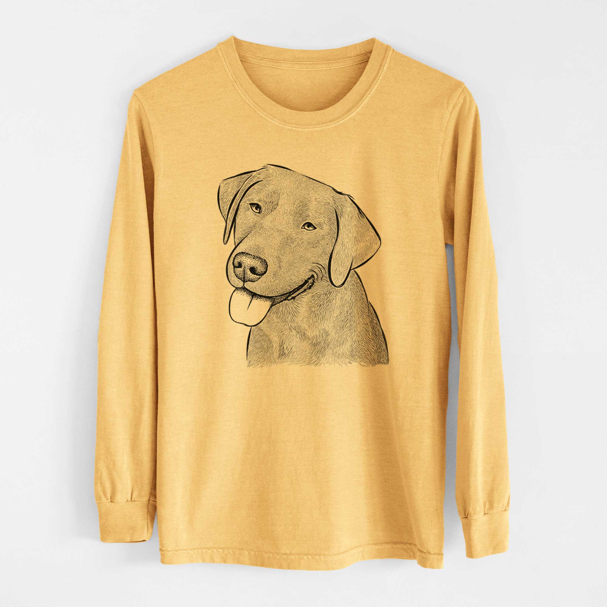 Bare Zeppelin the Black Labrador - Heavyweight 100% Cotton Long Sleeve