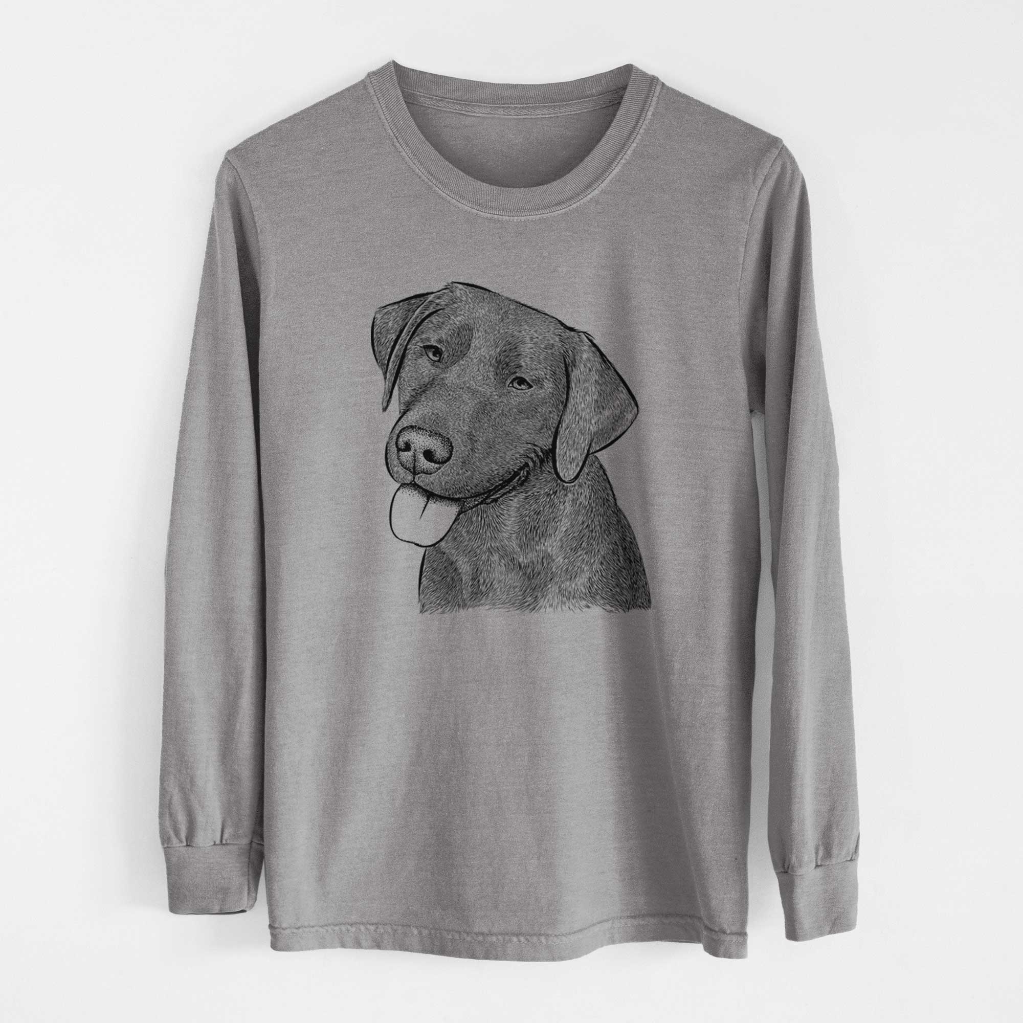 Bare Zeppelin the Black Labrador - Heavyweight 100% Cotton Long Sleeve