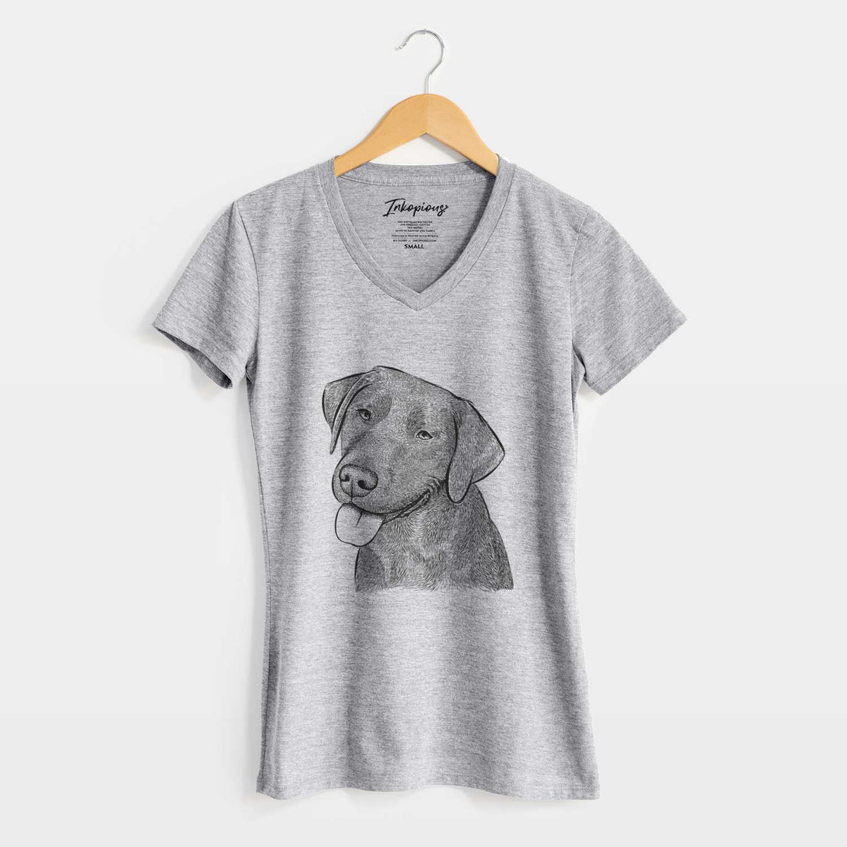 Bare Zeppelin the Black Labrador - Women's V-neck Shirt