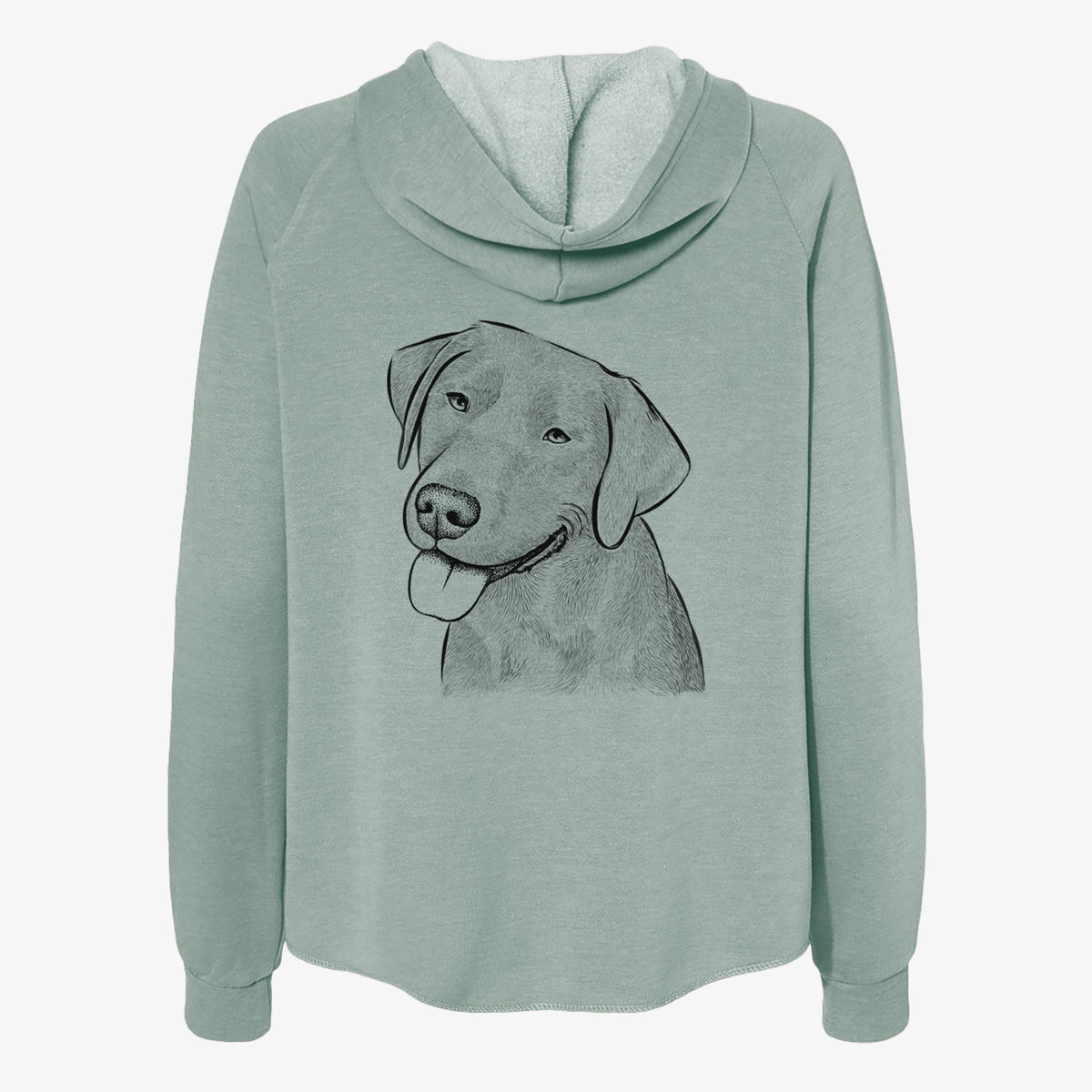 Zeppelin the Black Labrador - Women's Cali Wave Zip-Up Sweatshirt