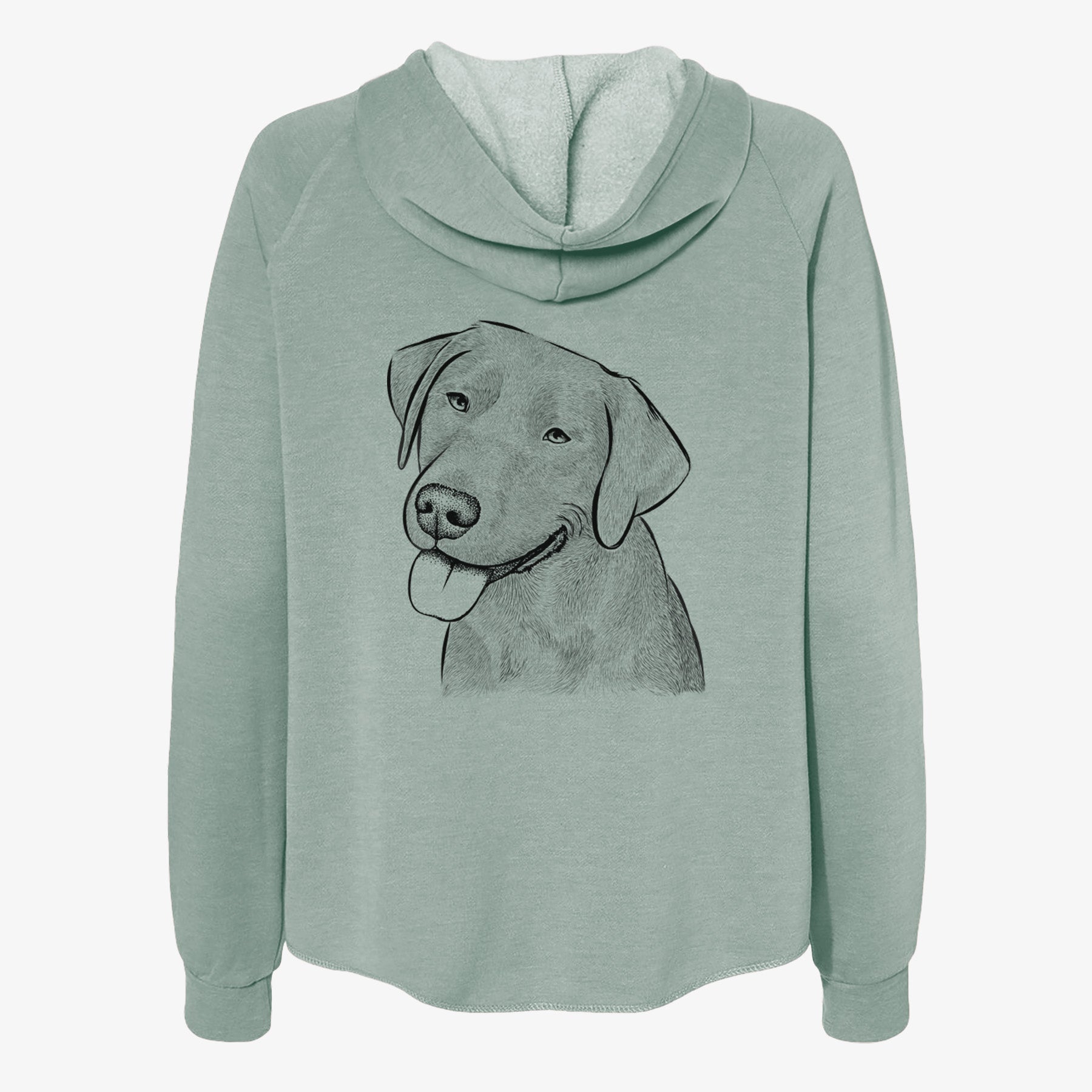 Zeppelin the Black Labrador - Women's Cali Wave Zip-Up Sweatshirt